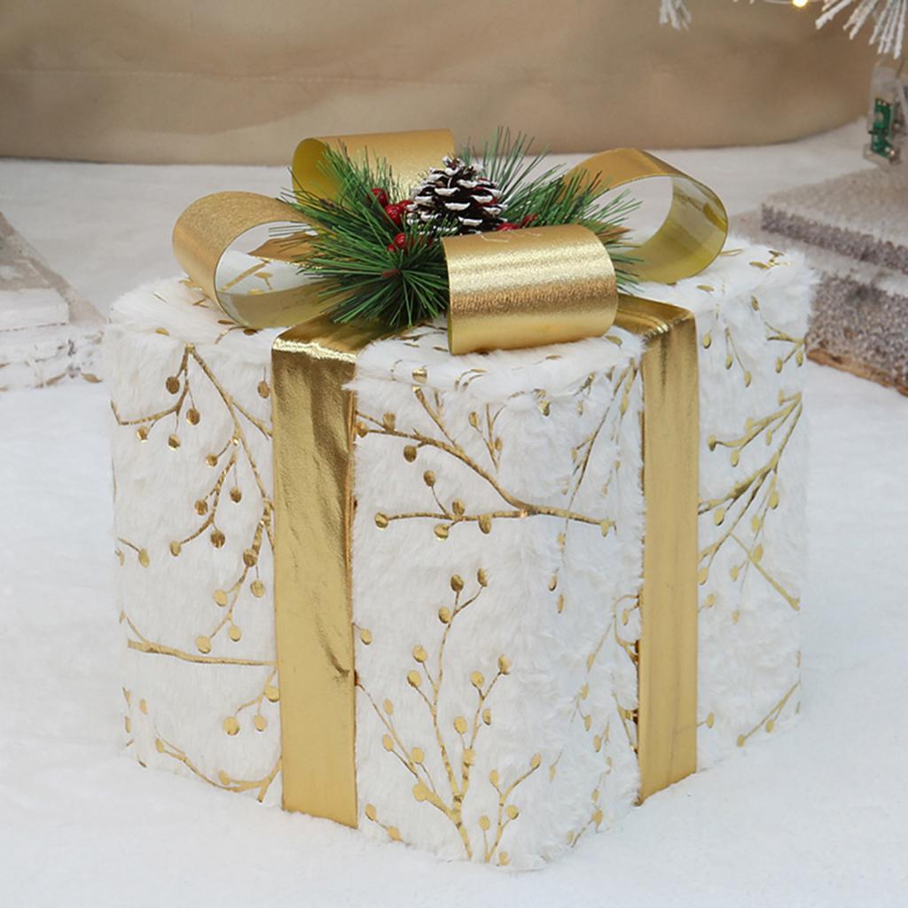 Xmas Gift Box Decoration Scene Decoration Props for Anniversary Office Party 4pcs
