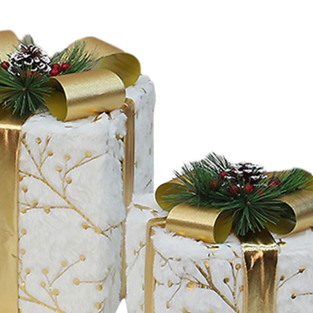 Xmas Gift Box Decoration Scene Decoration Props for Anniversary Office Party 4pcs