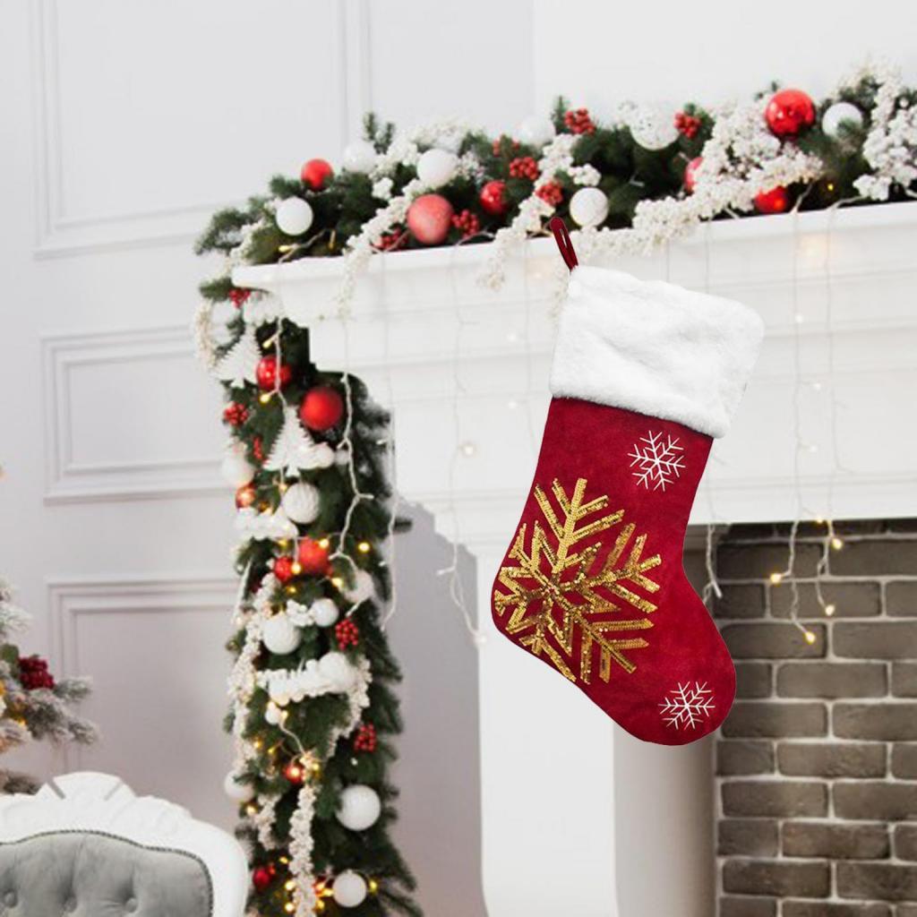 Xmas Hanging Stocking Portable Holiday Stockings for Bedroom Door Restaurant Elk