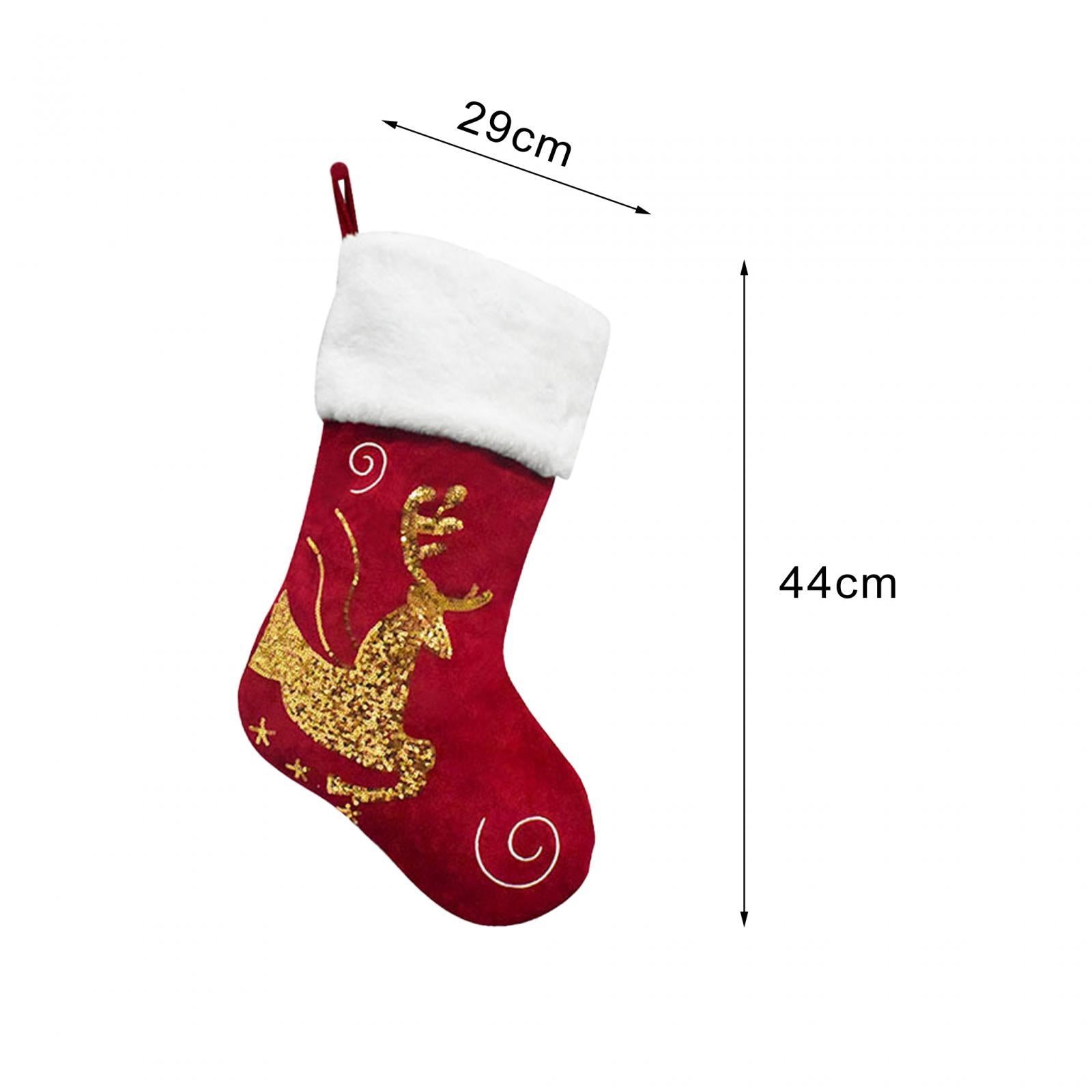Xmas Hanging Stocking Portable Holiday Stockings for Bedroom Door Restaurant Elk