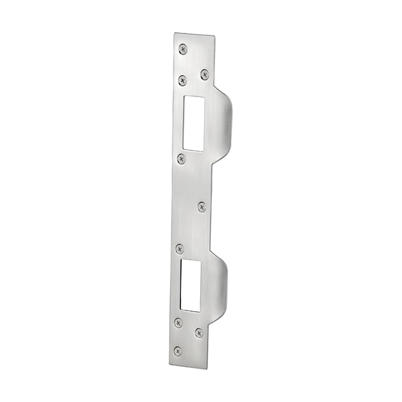 Security Door Strike Plate for 5-1/2 in to 6 in Hole Center Metal Heavy Duty White