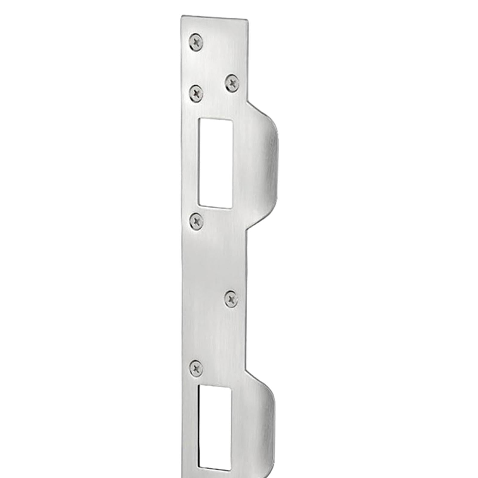 Security Door Strike Plate for 5-1/2 in to 6 in Hole Center Metal Heavy Duty White