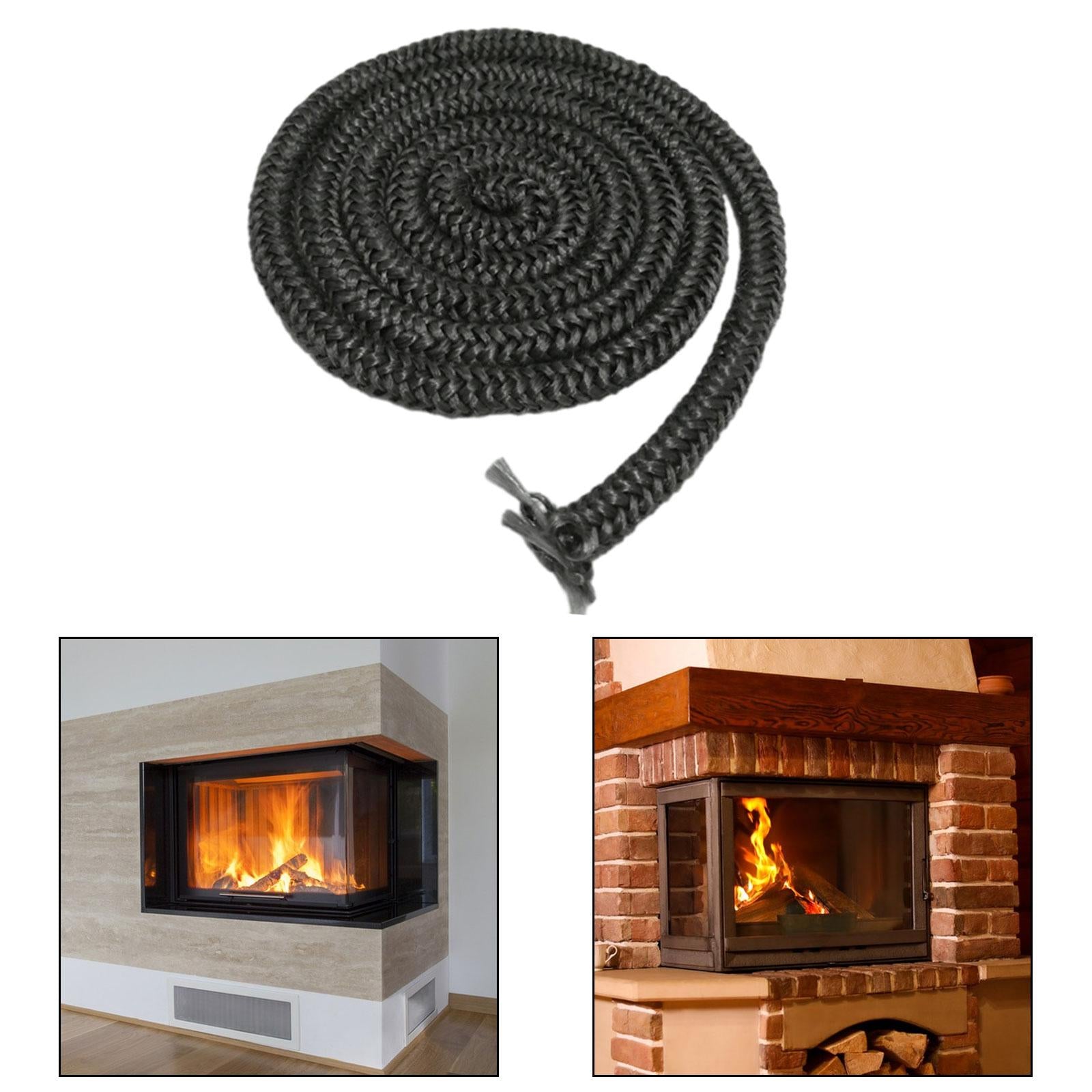 Fireplace Seal Rope High Density Fibreglass Rope Wood Stove Door Seal Gasket 0.47inchx78inch