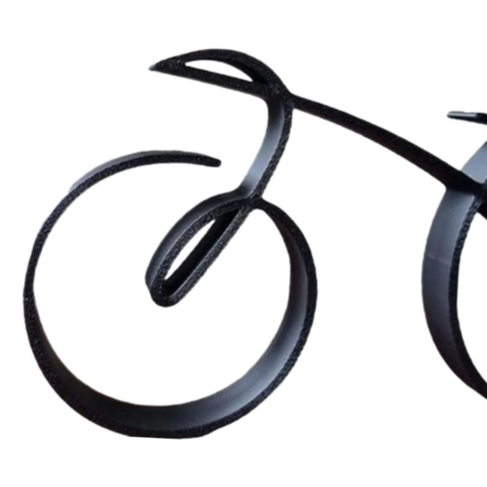 Bicycle Sculpture Black Metal Collections for Bicycle Lovers Mini Room Decor