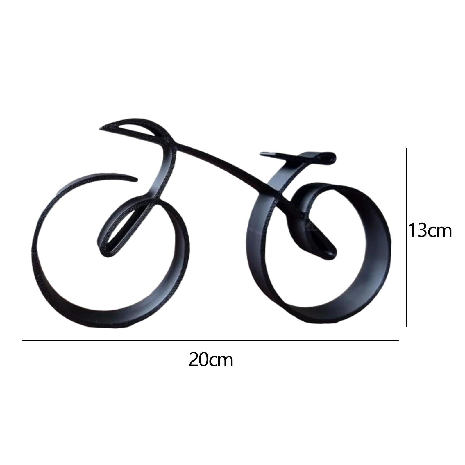 Bicycle Sculpture Black Metal Collections for Bicycle Lovers Mini Room Decor