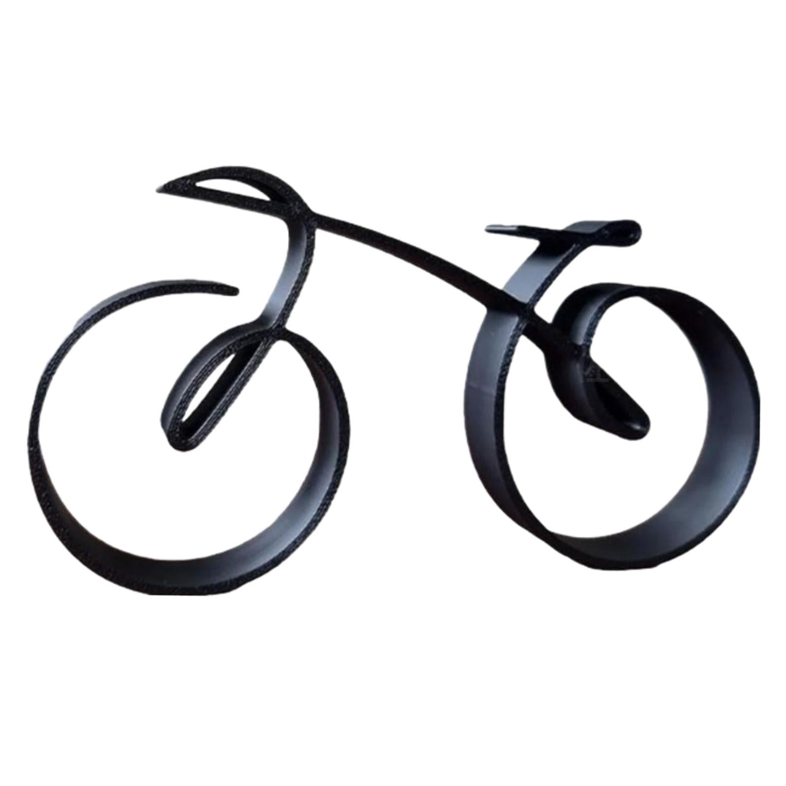 Bicycle Sculpture Black Metal Collections for Bicycle Lovers Mini Room Decor