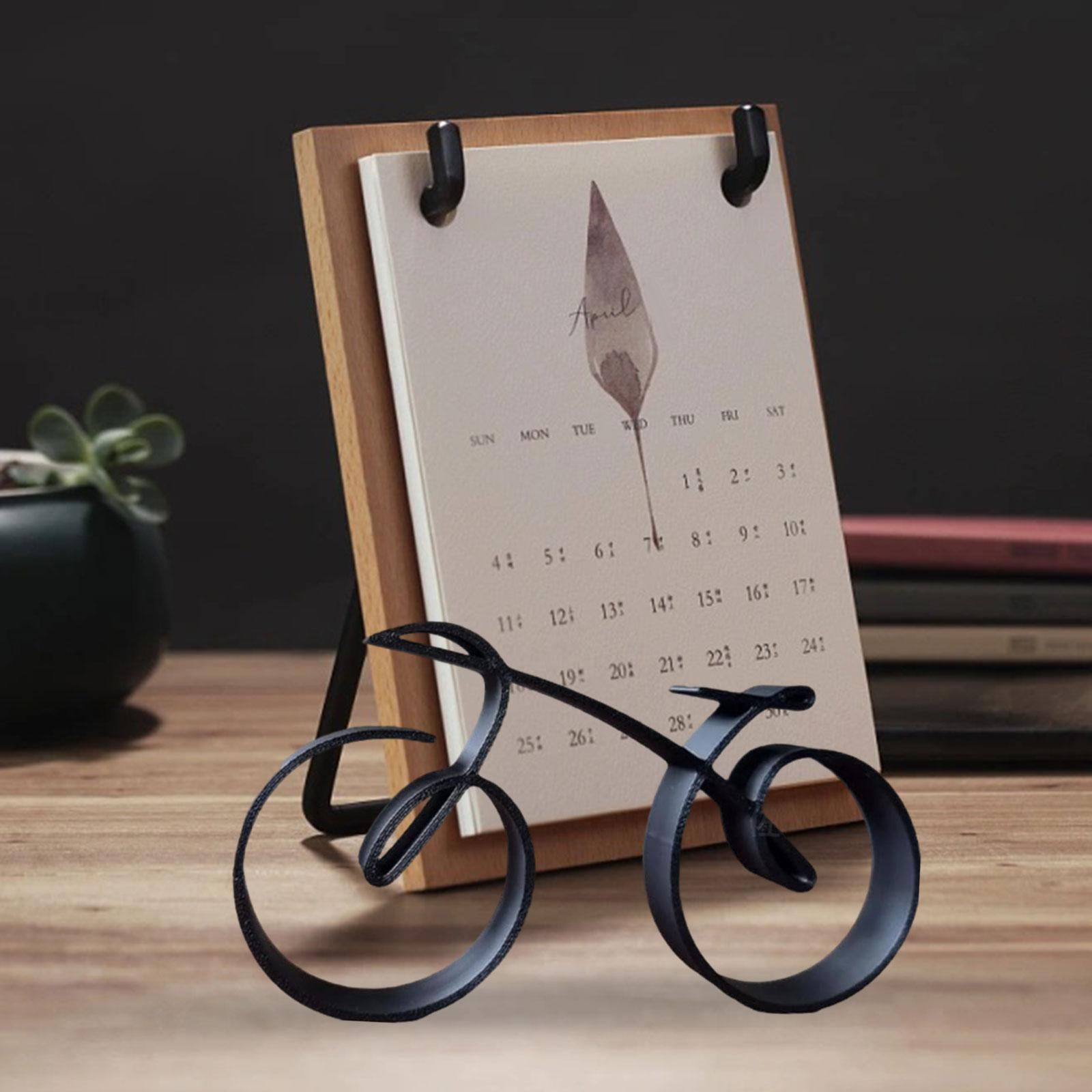 Bicycle Sculpture Black Metal Collections for Bicycle Lovers Mini Room Decor