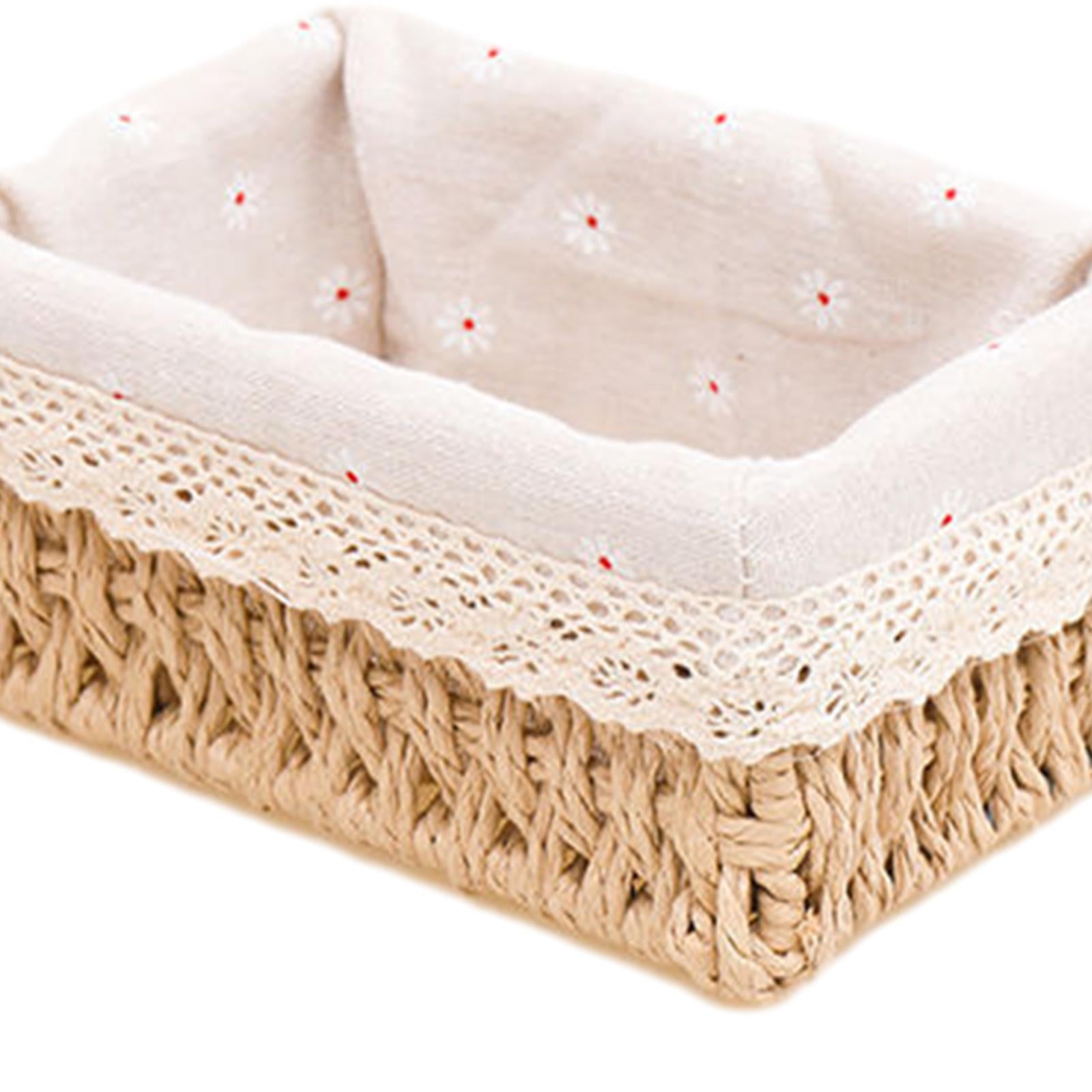 Desktop Storage Basket Stackable Cabinet Organizer for Vanity Shelves Closet Khaki L no Lid