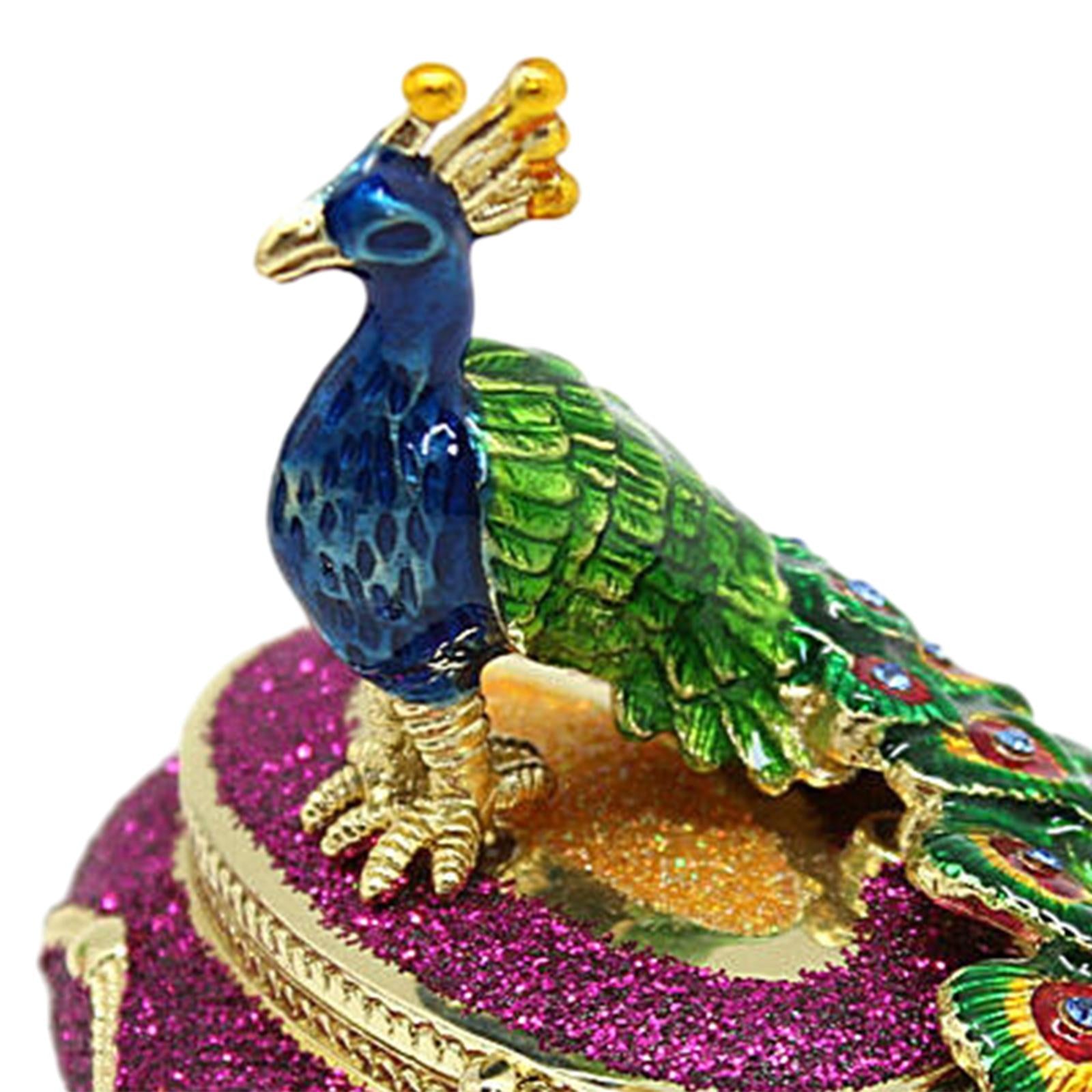 Peacock Trinket Box Container Jewelry Box Jewelry Storage Box Keepsake Boxes Purple