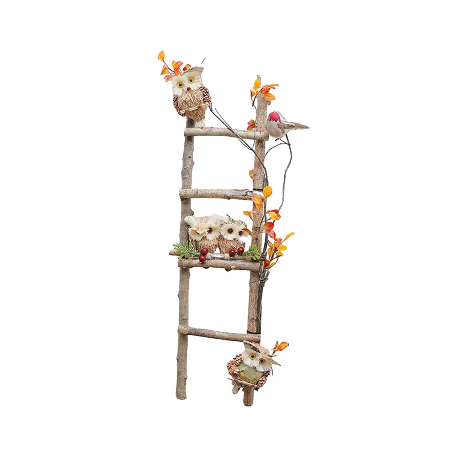 Miniature Wood Ladder Scene Layout Garden Ladder for Bar Farmhouse Courtyard Style C