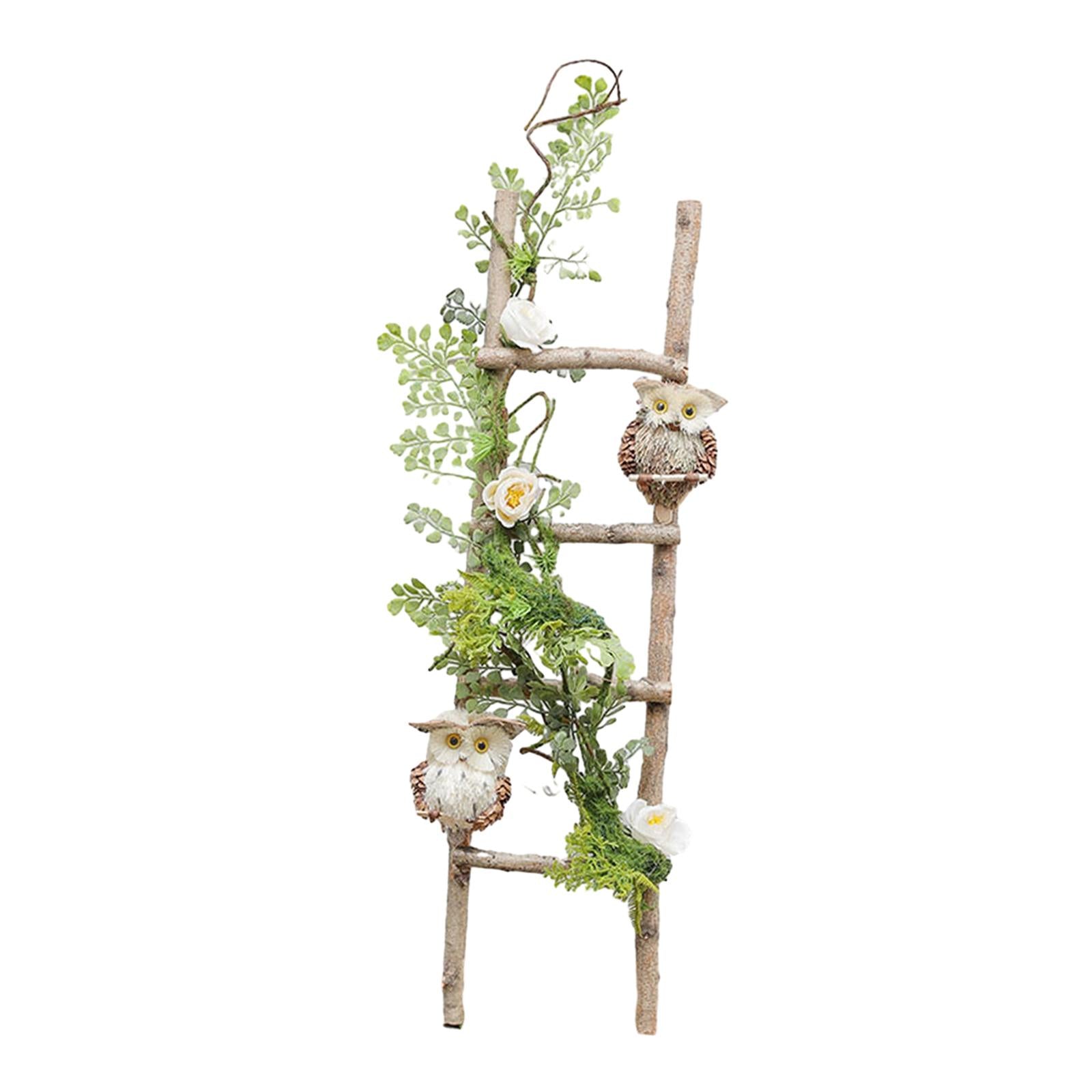 Miniature Wood Ladder Scene Layout Garden Ladder for Bar Farmhouse Courtyard Style D