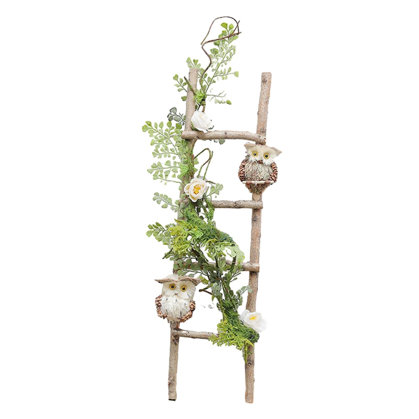 Miniature Wood Ladder Scene Layout Garden Ladder for Bar Farmhouse Courtyard Style D