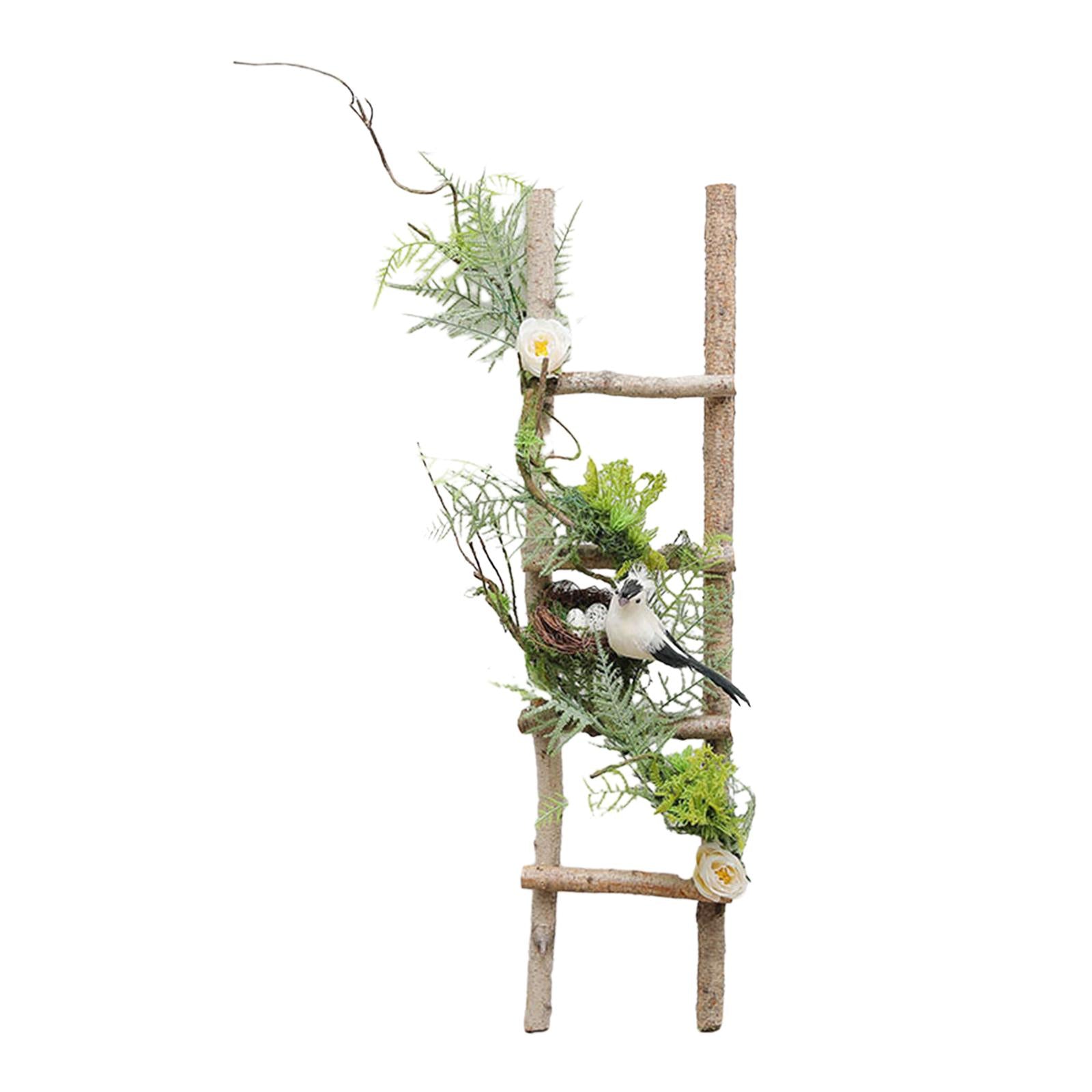 Miniature Wood Ladder Scene Layout Garden Ladder for Bar Farmhouse Courtyard Style F