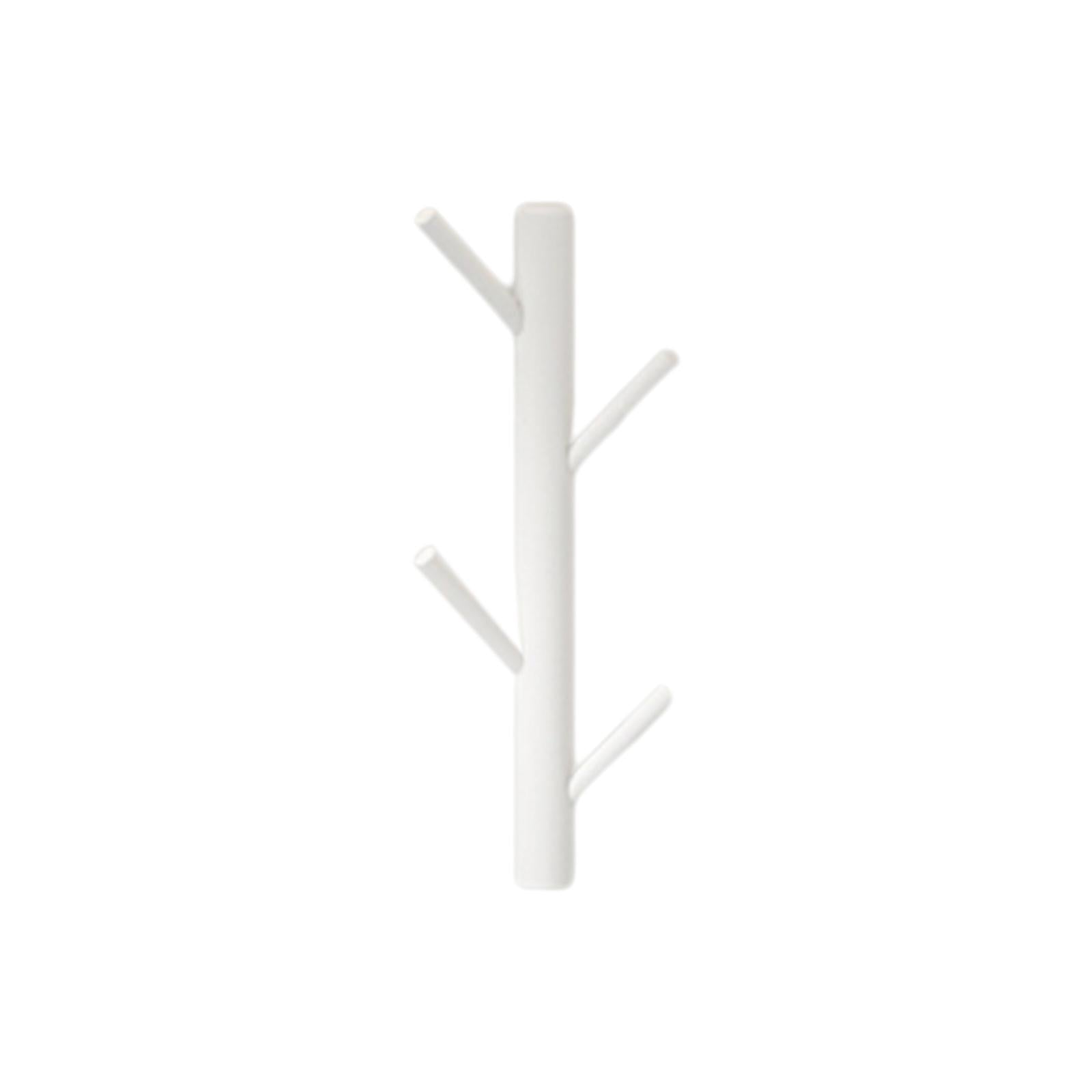 Wall Mounted Clothing Rack Wall Clothing Hanger for Front Door Bathroom Entryway 4 Hook White