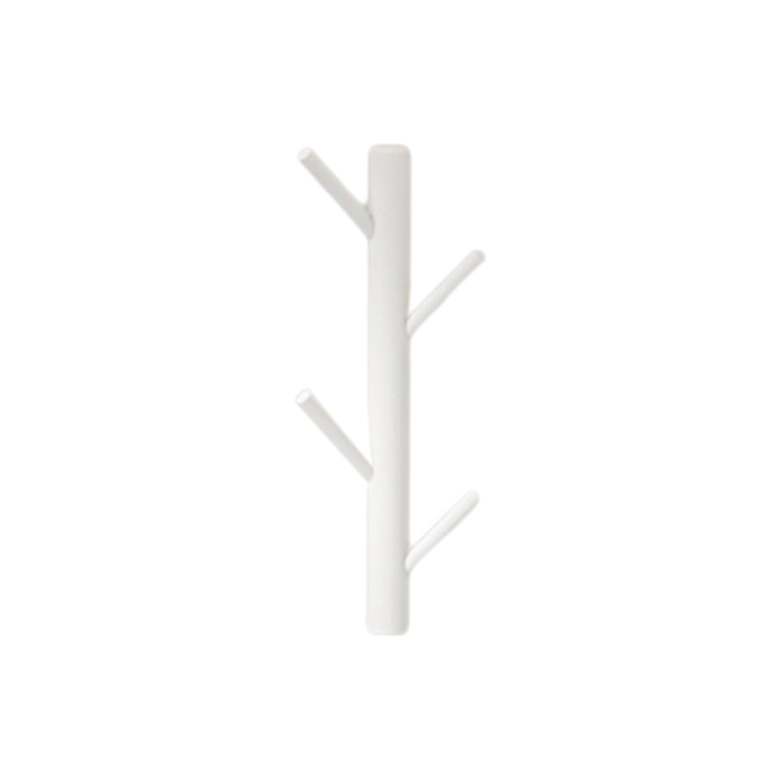 Wall Mounted Clothing Rack Wall Clothing Hanger for Front Door Bathroom Entryway 4 Hook White