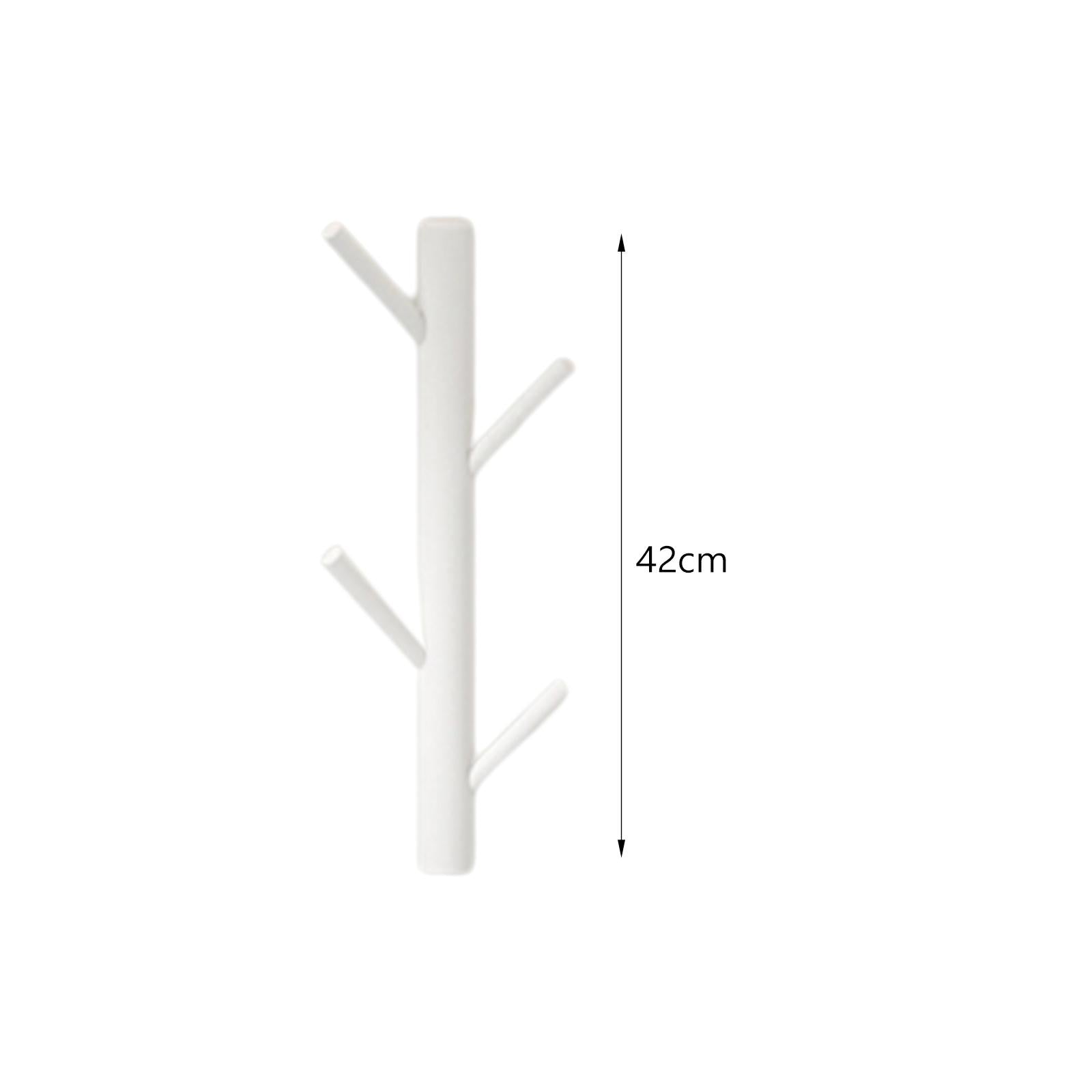 Wall Mounted Clothing Rack Wall Clothing Hanger for Front Door Bathroom Entryway 4 Hook White