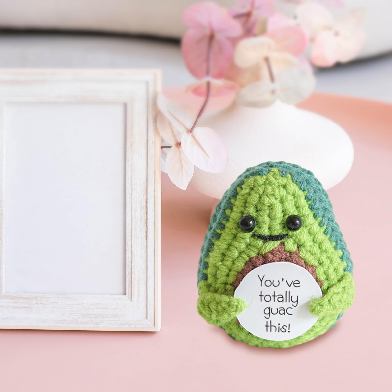Funny Positive Doll Figurines for Car Interior Accessories Birthday New Year avocado