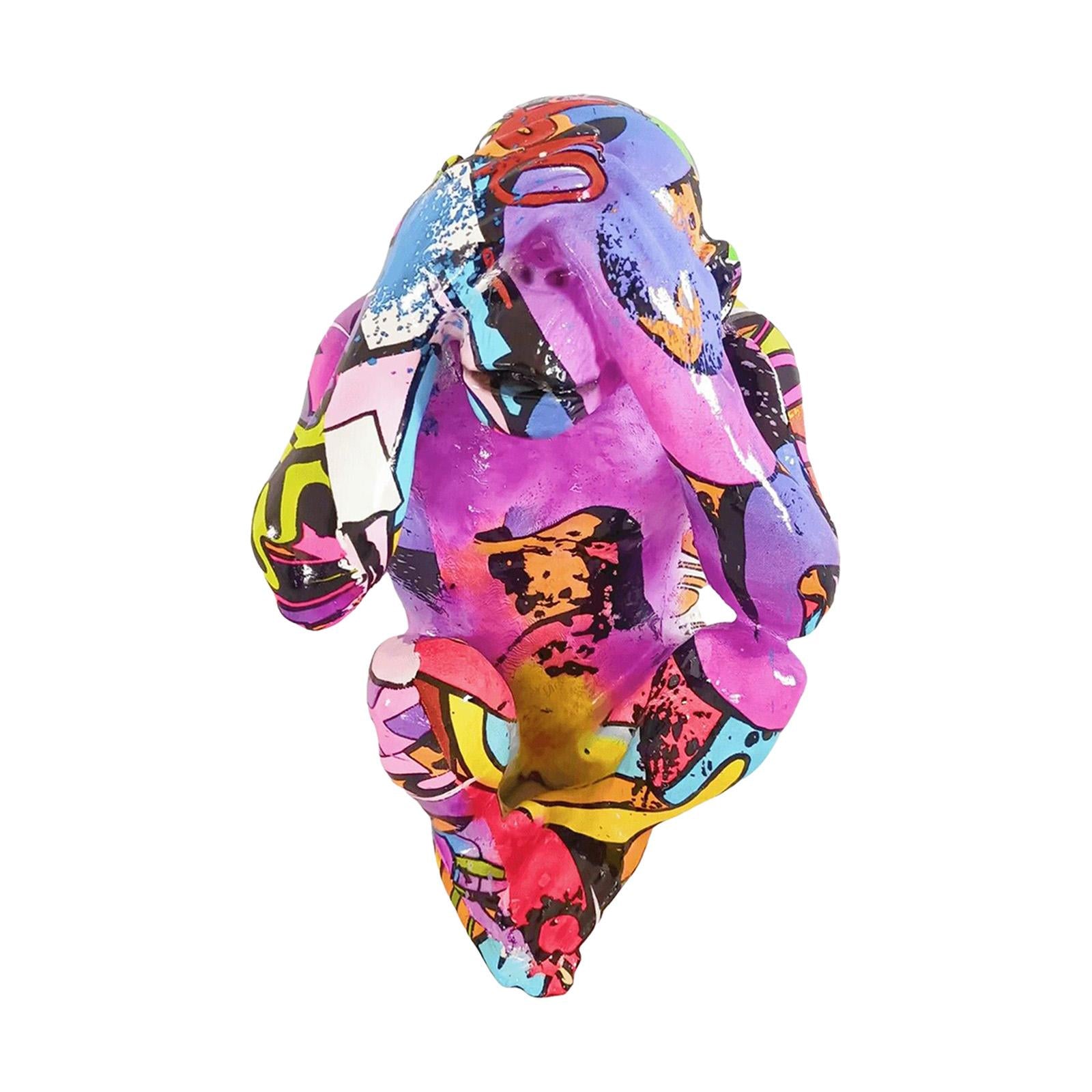 Graffiti Gorilla Statue Stand Artwork Home Decorations for Room Table Office Do not see