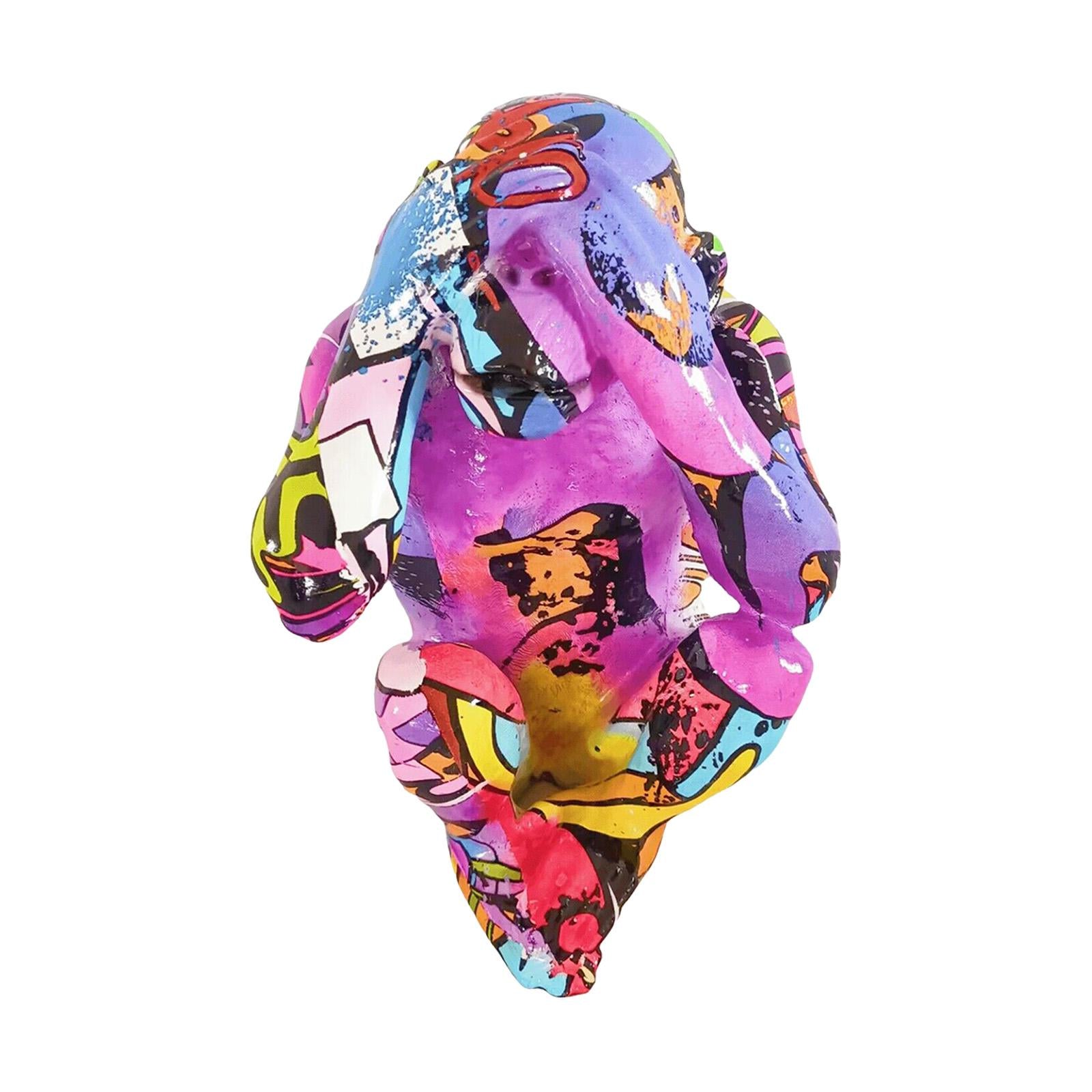 Graffiti Gorilla Statue Stand Artwork Home Decorations for Room Table Office Do not see
