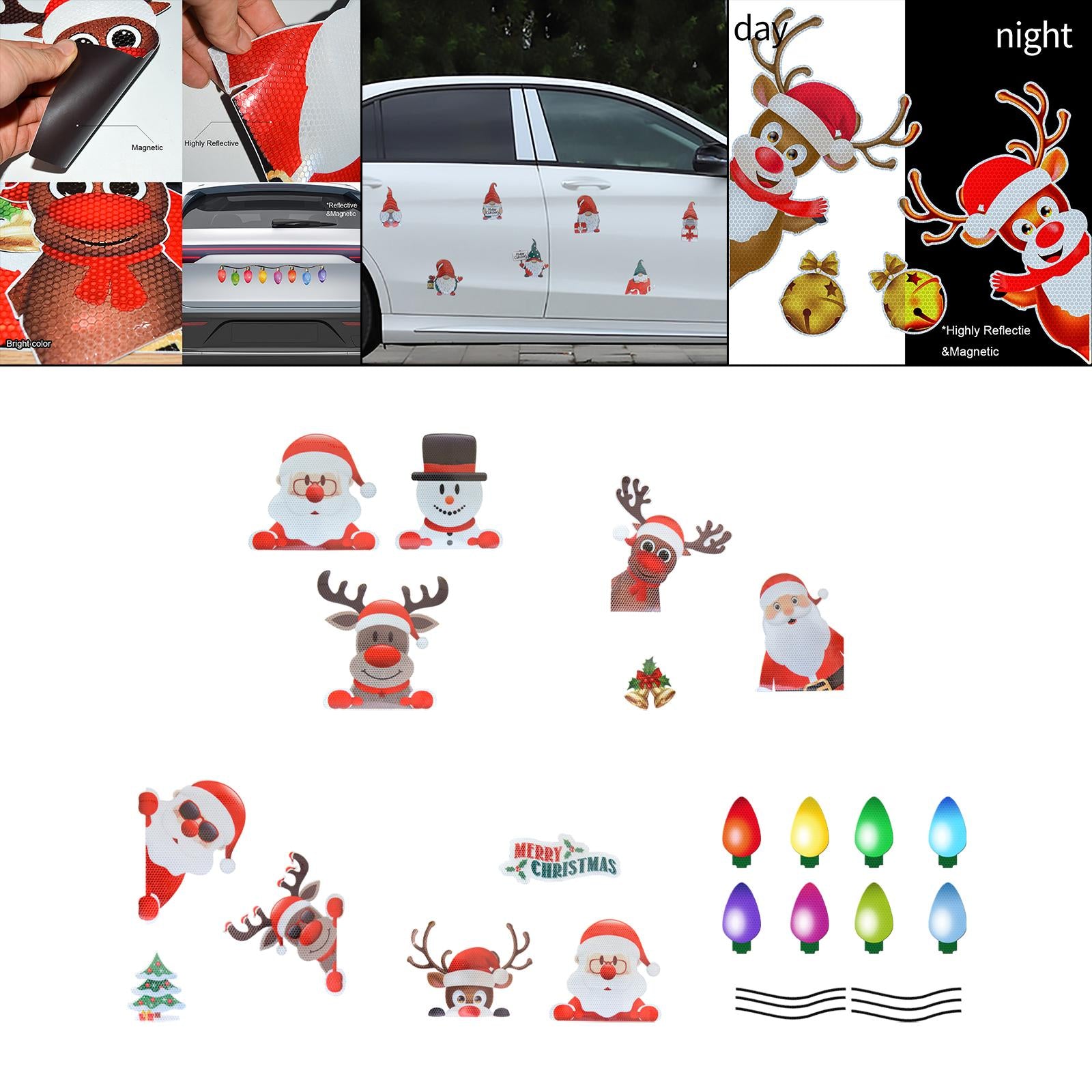 Car Refrigerator Decoration Stickers Reflective for Mailbox Refrigerator Car A