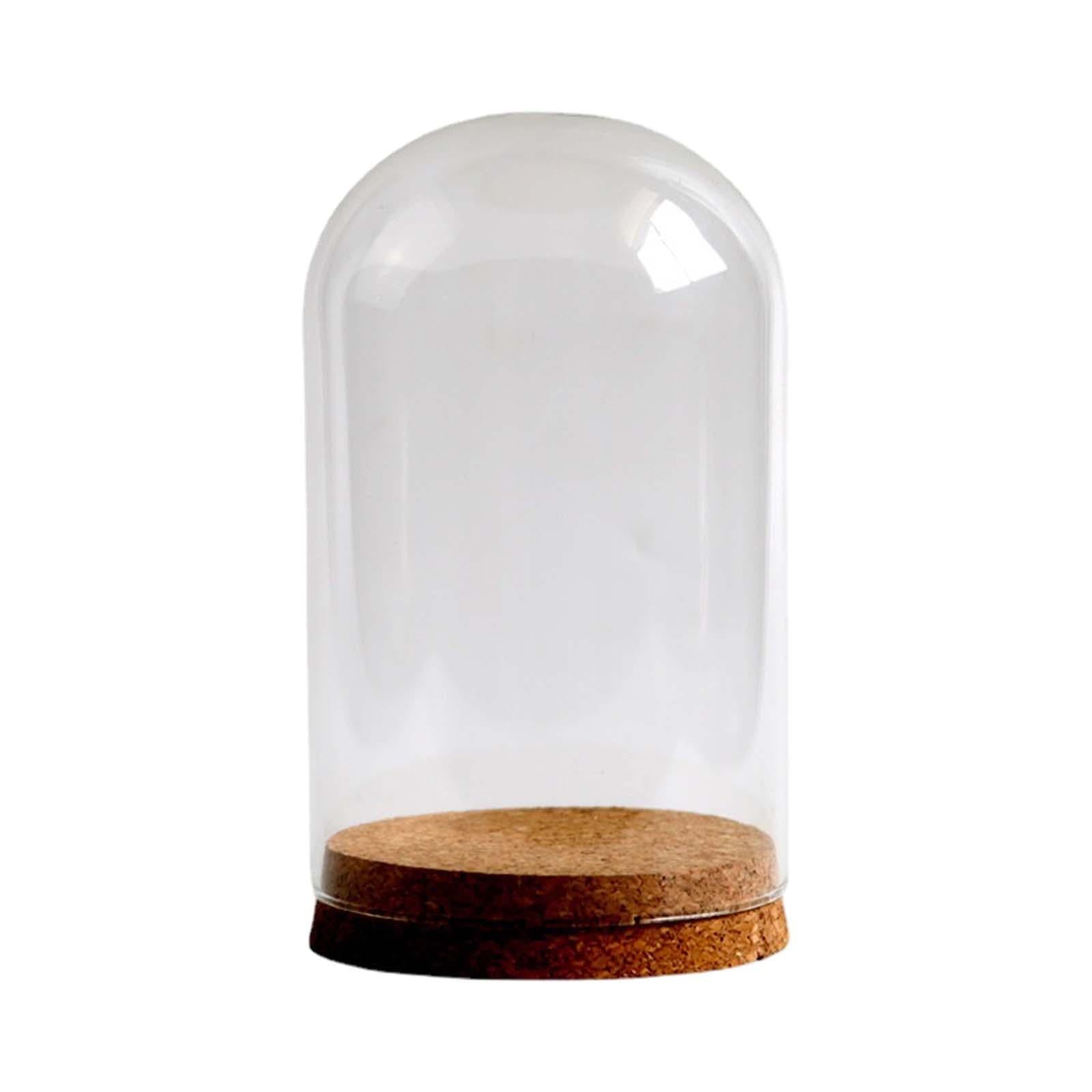 Preserved Flower Glass Cover Glass Dome Cover for Weddings Study Room Office 9cmx15cm