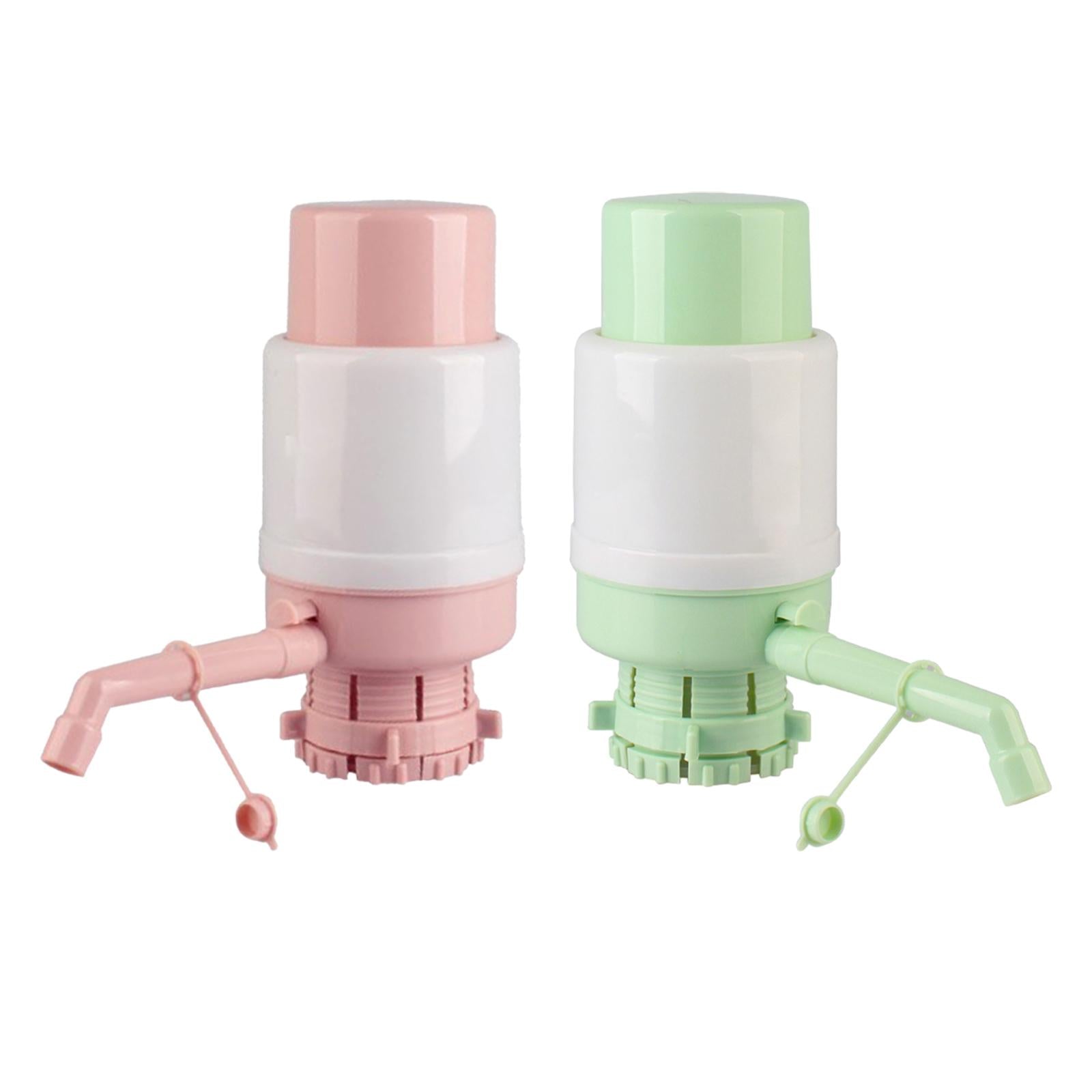 Manual Press Water Bottles Pump Universal Portable for Office Sturdy Compact Pink