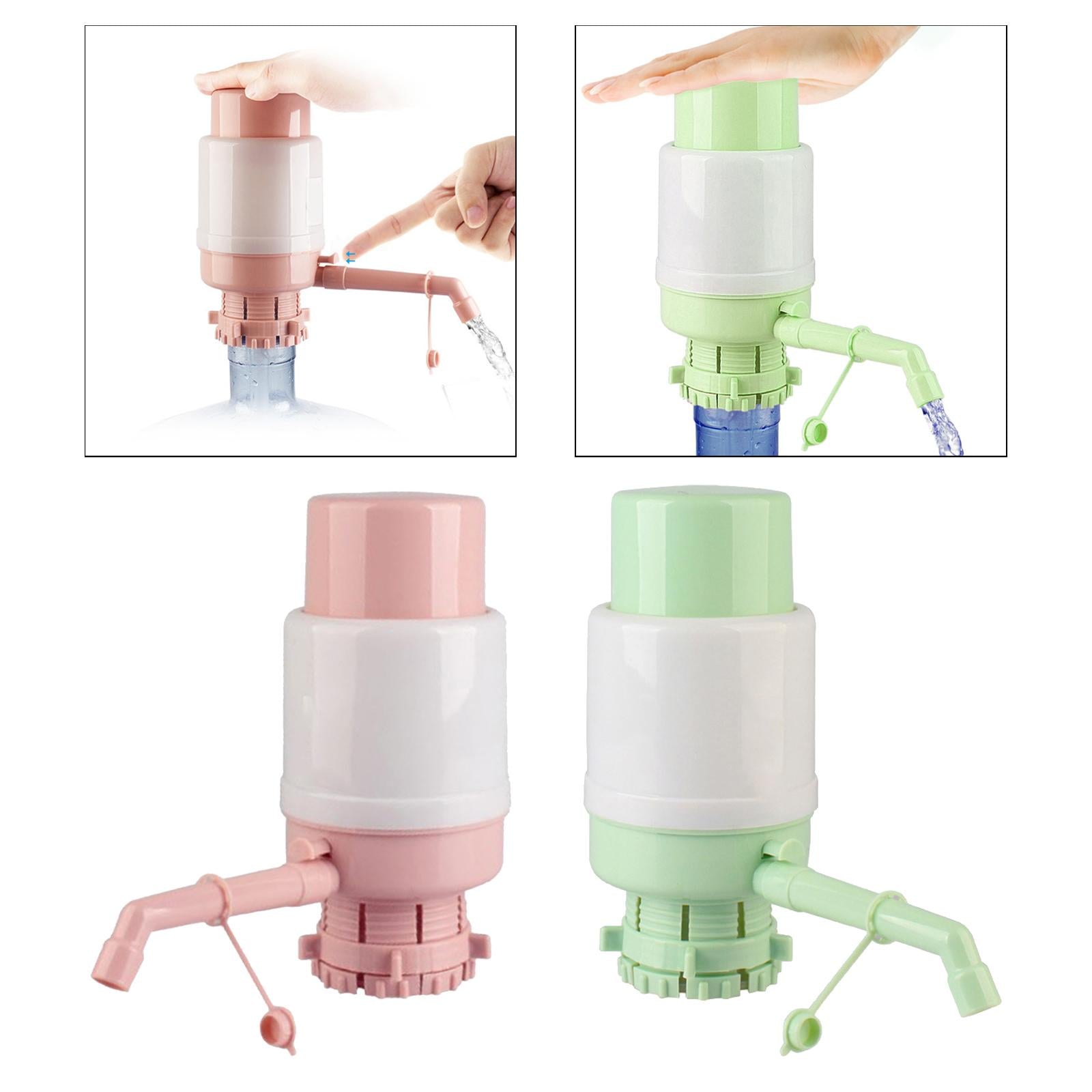 Manual Press Water Bottles Pump Universal Portable for Office Sturdy Compact Pink