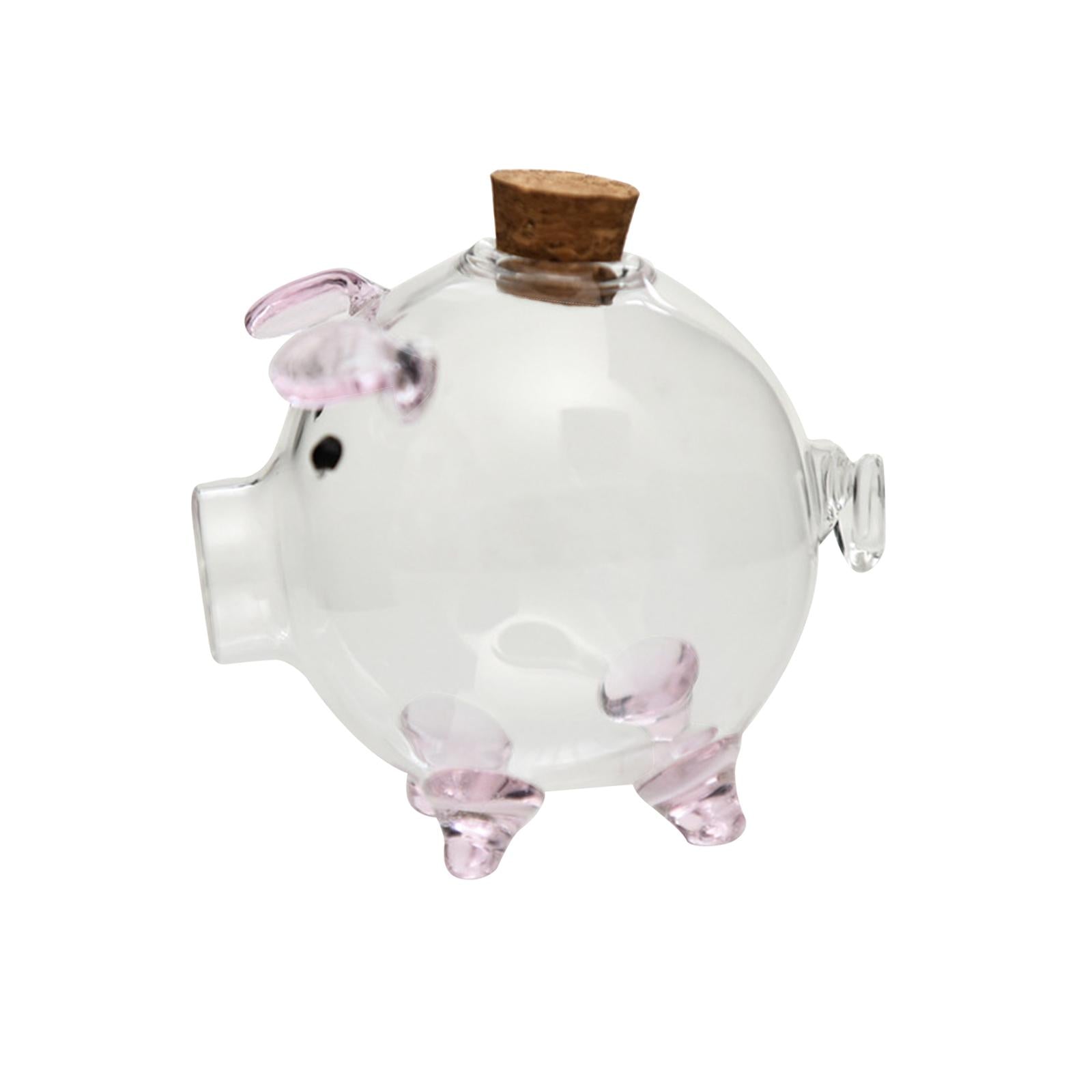 5xPiggy Bank Festival Gift Delicate Glass Pig Figurine for Kids Boys Exquisite