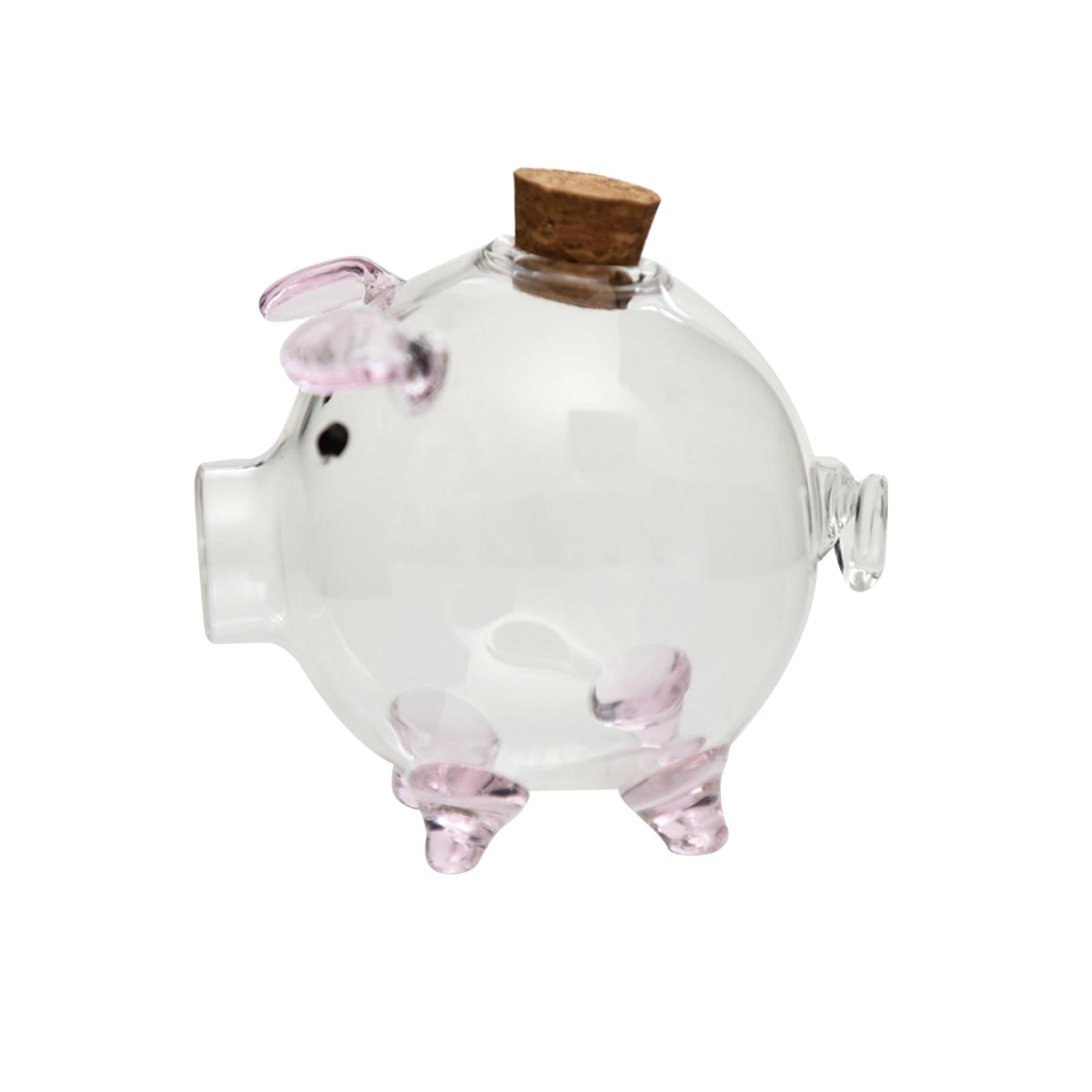 5xPiggy Bank Festival Gift Delicate Glass Pig Figurine for Kids Boys Exquisite