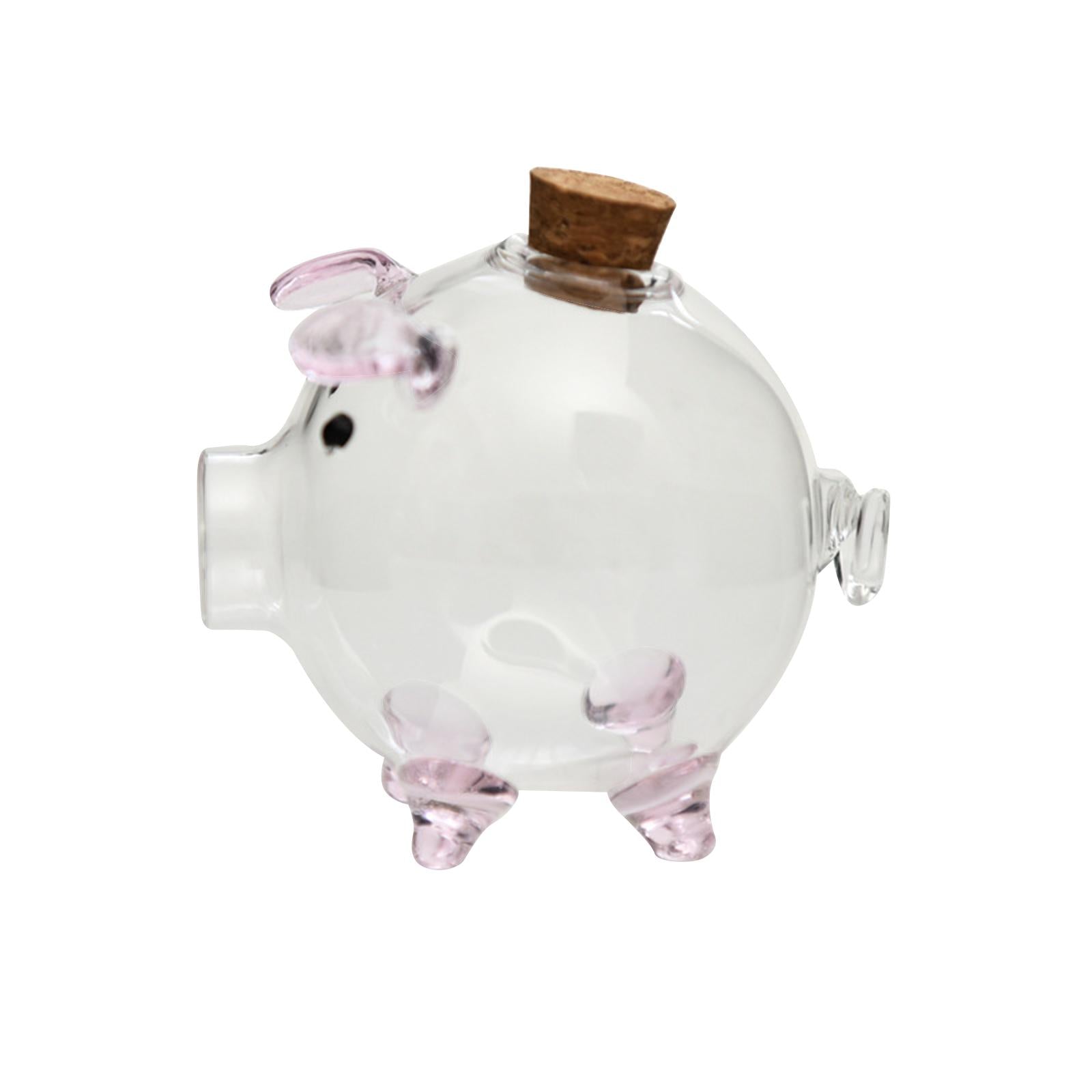 5xPiggy Bank Festival Gift Delicate Glass Pig Figurine for Kids Boys Exquisite