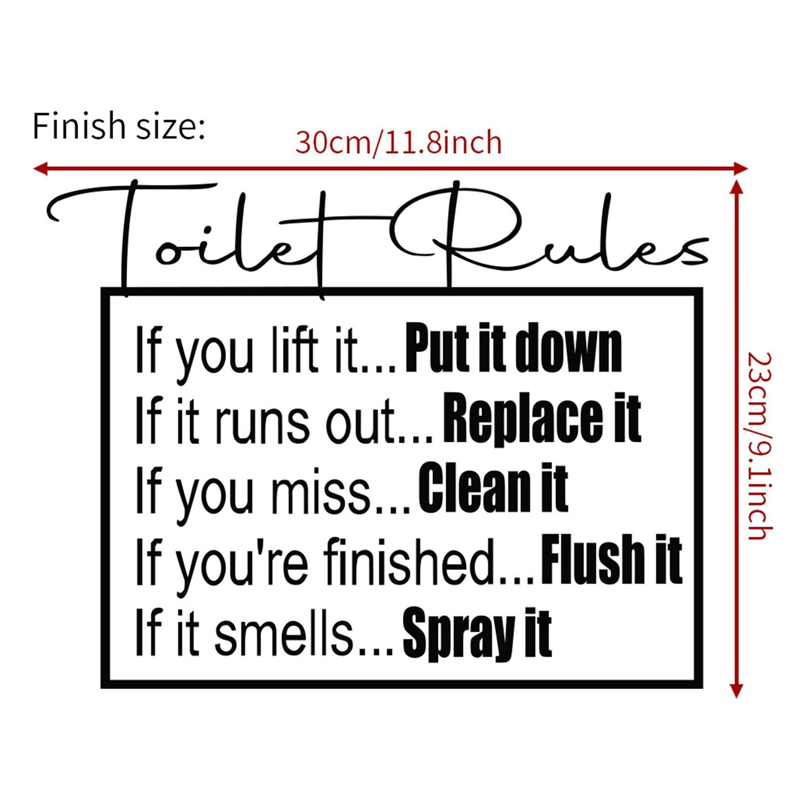 Toilet Sticker DIY Art Removable Bathroom Toilet for Toilet Furniture Shower Style A
