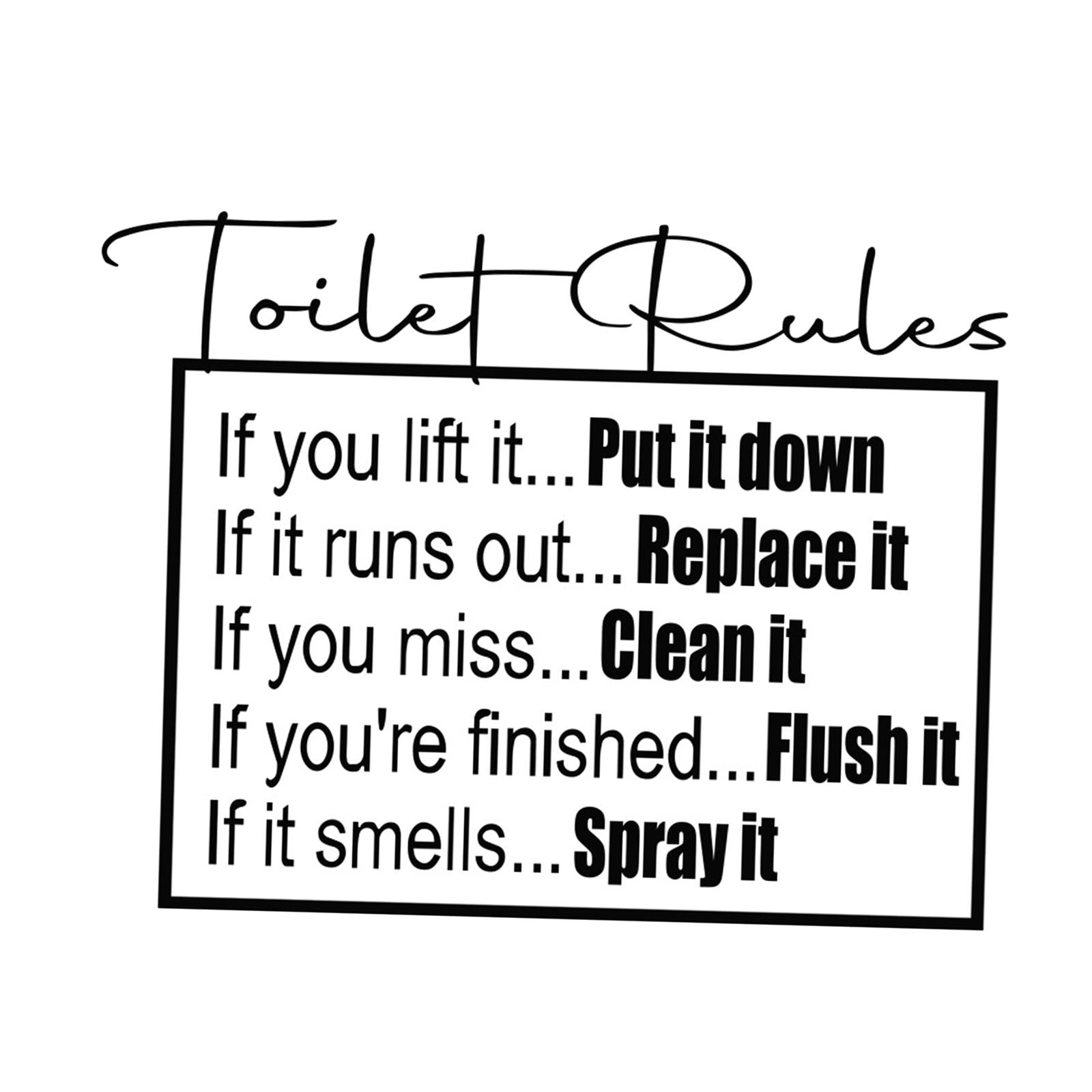 Toilet Sticker DIY Art Removable Bathroom Toilet for Toilet Furniture Shower Style A