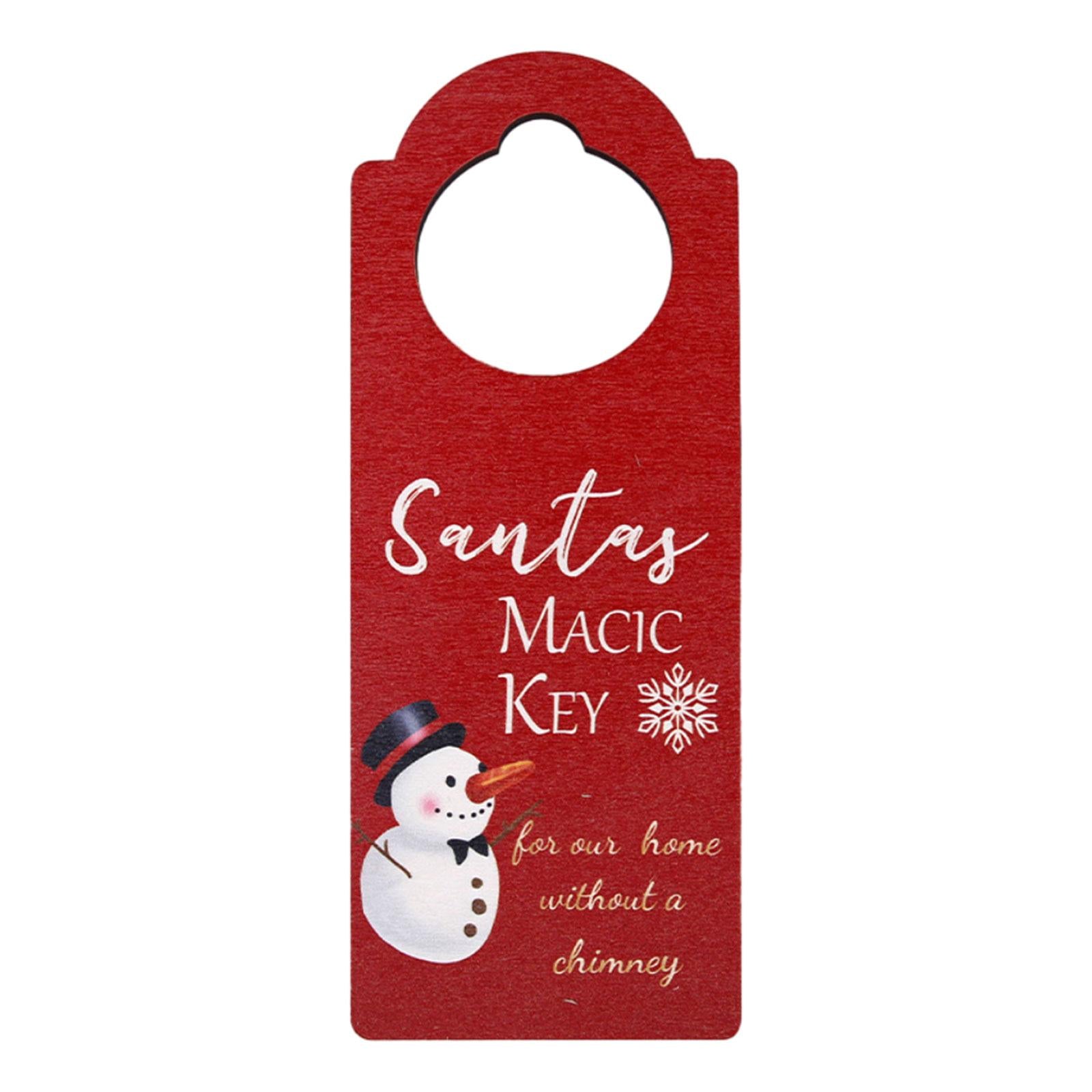 Door Hanging Pendants Wood Holiday Party Decorations for Outdoor Home Indoor snowman
