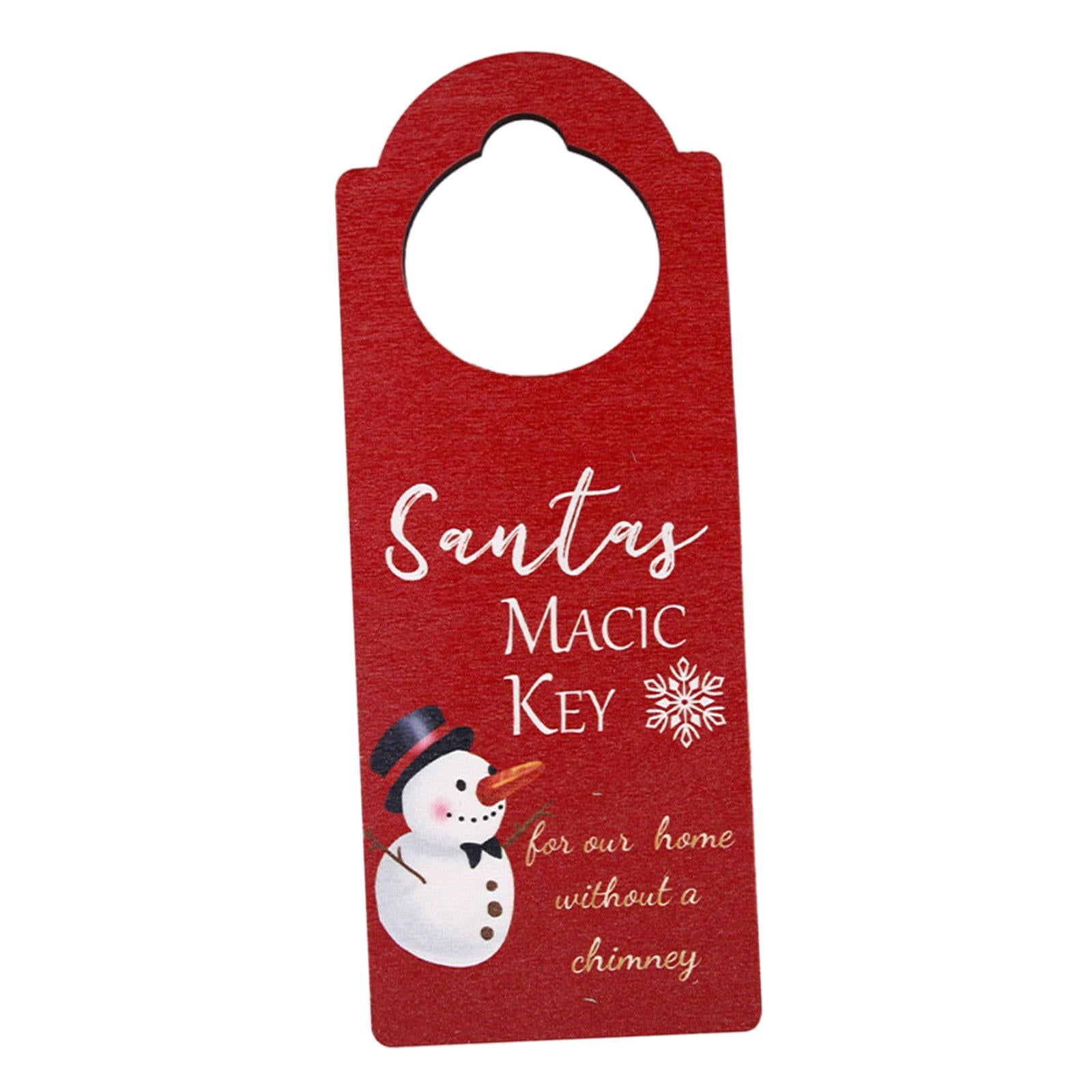 Door Hanging Pendants Wood Holiday Party Decorations for Outdoor Home Indoor snowman