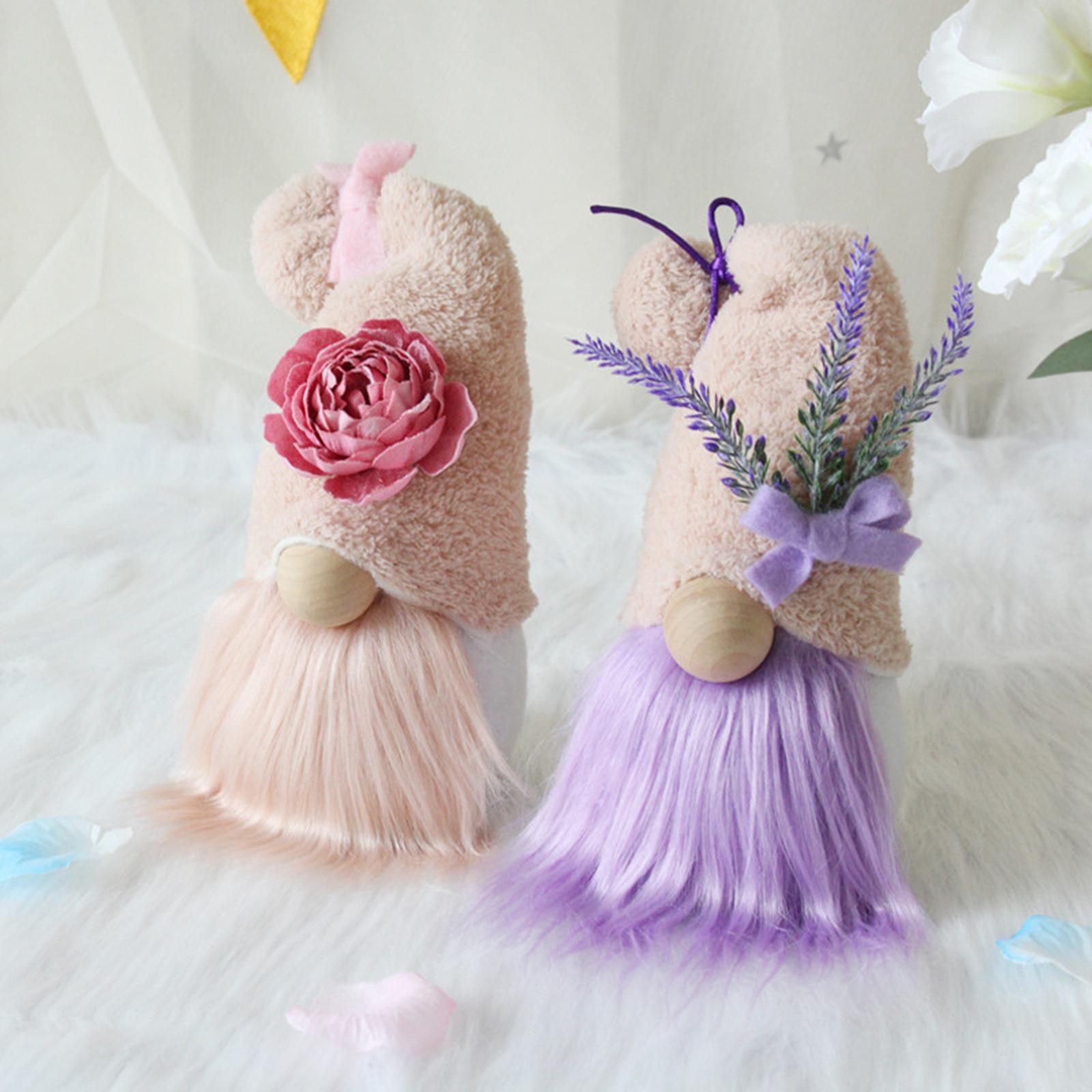 Gnome Doll Decoration Cute Desktop Decoration for Outside Outdoor Home Decor pink