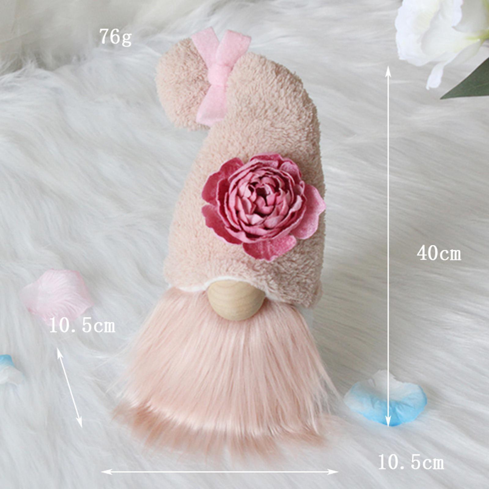 Gnome Doll Decoration Cute Desktop Decoration for Outside Outdoor Home Decor pink