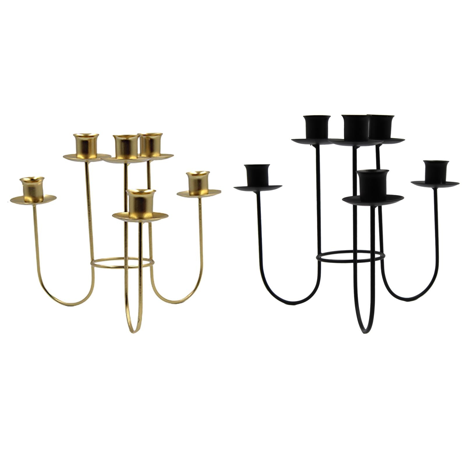 Pillar Candles Candlestick Holder Candle Holder for Wedding Reception Sturdy Golden