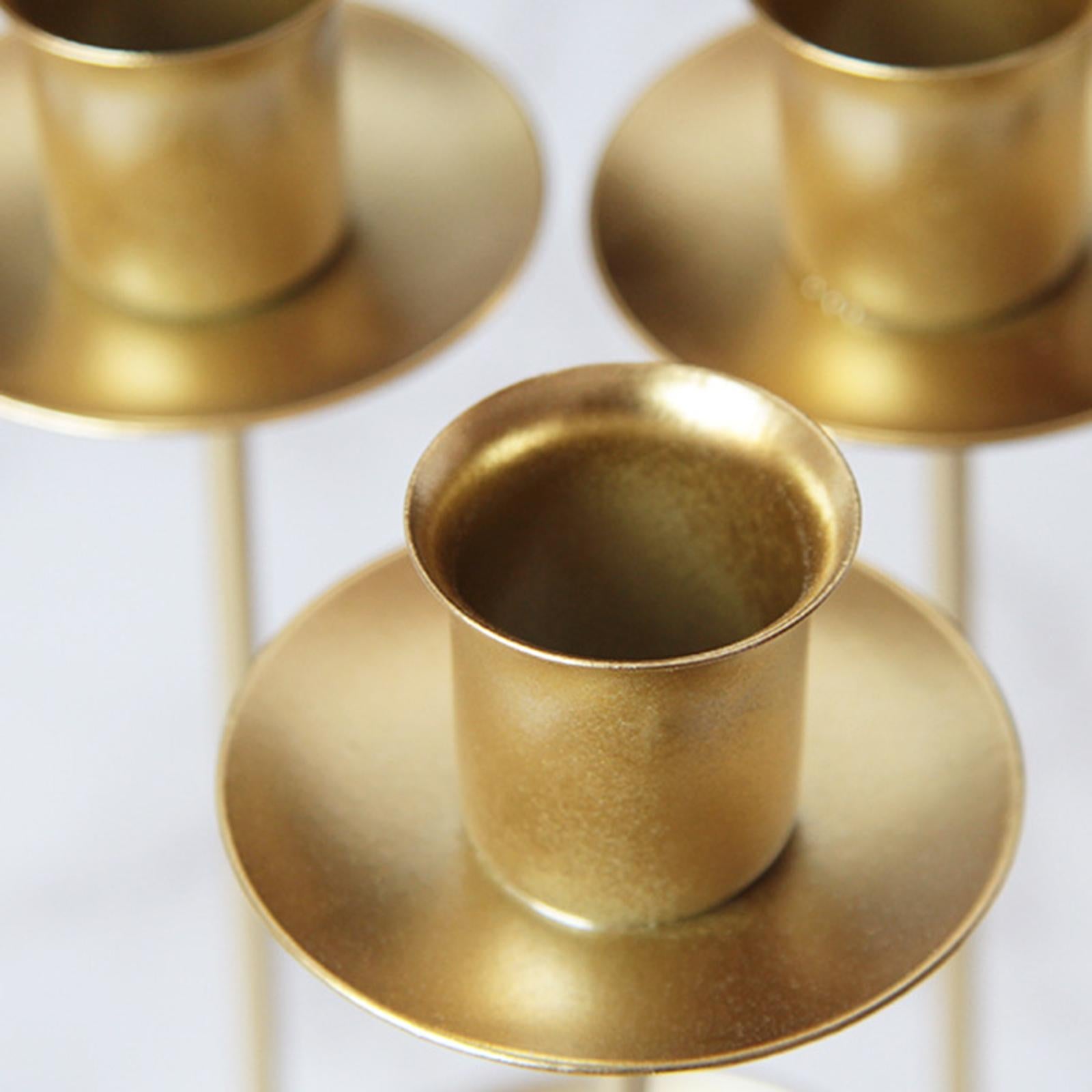 Pillar Candles Candlestick Holder Candle Holder for Wedding Reception Sturdy Golden