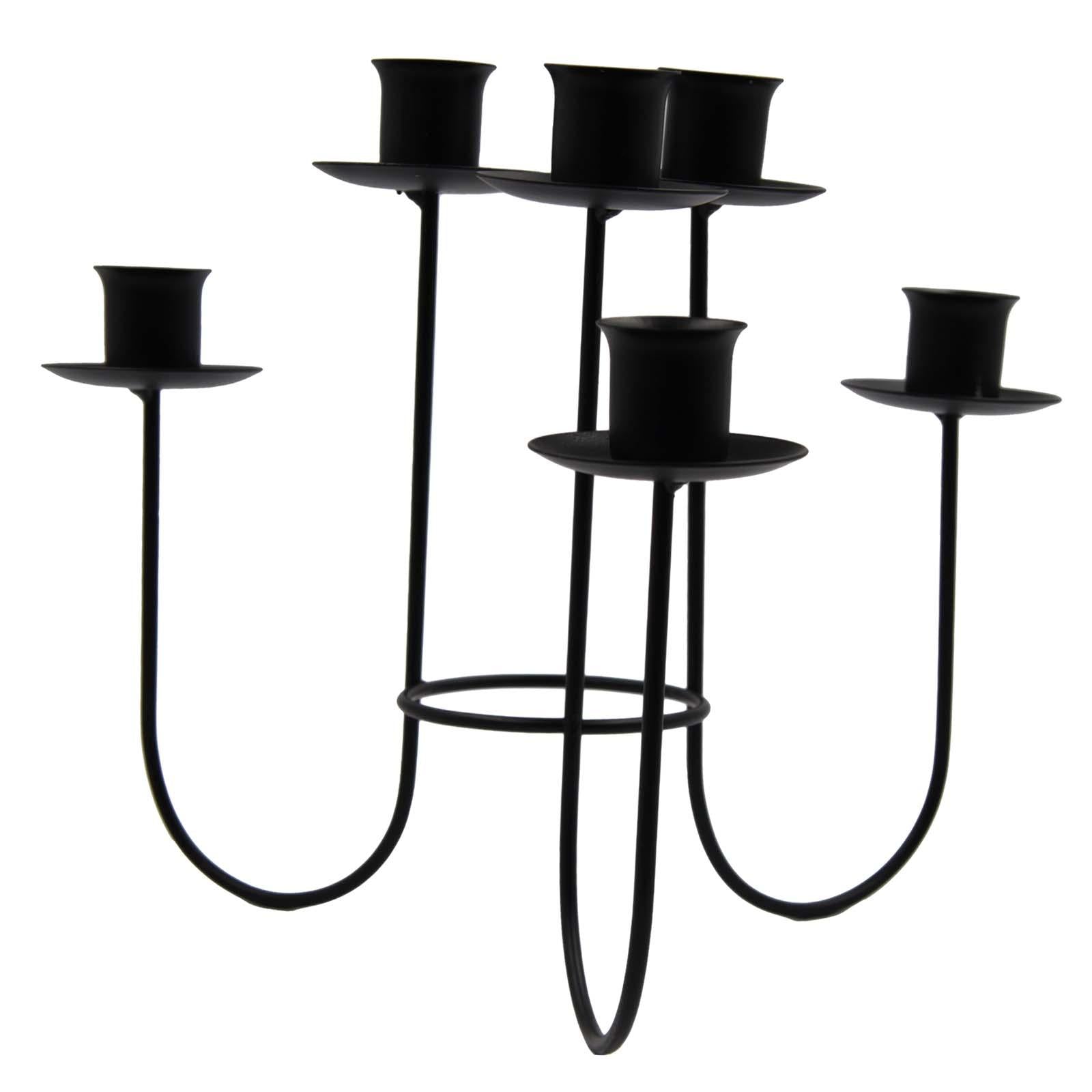 Pillar Candles Candlestick Holder Candle Holder for Wedding Reception Sturdy Black