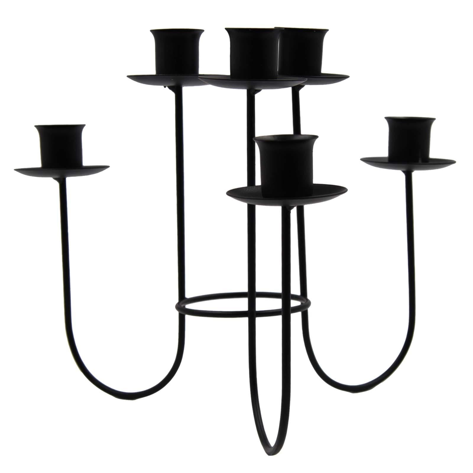 Pillar Candles Candlestick Holder Candle Holder for Wedding Reception Sturdy Black