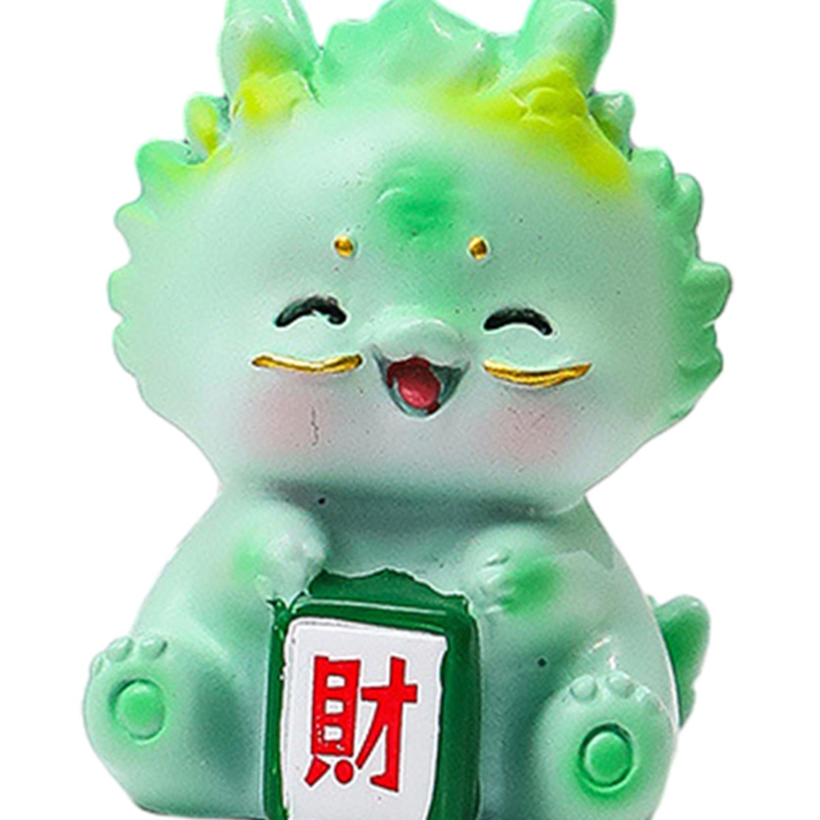 Mini Dragon Figurine Car Dashboard Decoration for Living Room Desk Fireplace style H