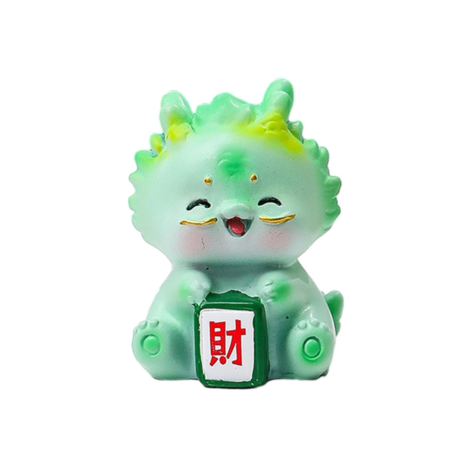 Mini Dragon Figurine Car Dashboard Decoration for Living Room Desk Fireplace style H