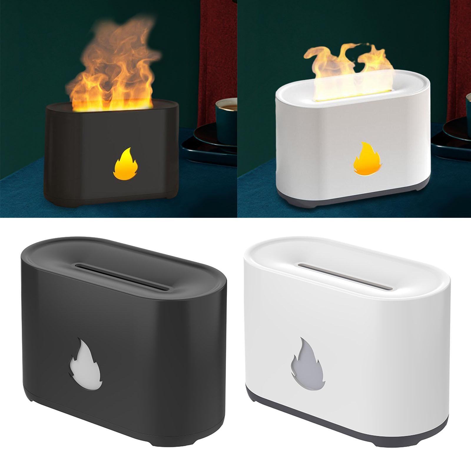 Flame Essential Oil Diffuser Air Humidifier Portable for Home Office Nursery Black