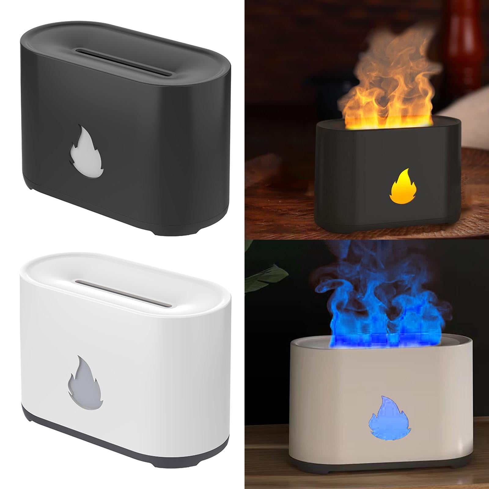 Flame Essential Oil Diffuser Air Humidifier Portable for Home Office Nursery Black