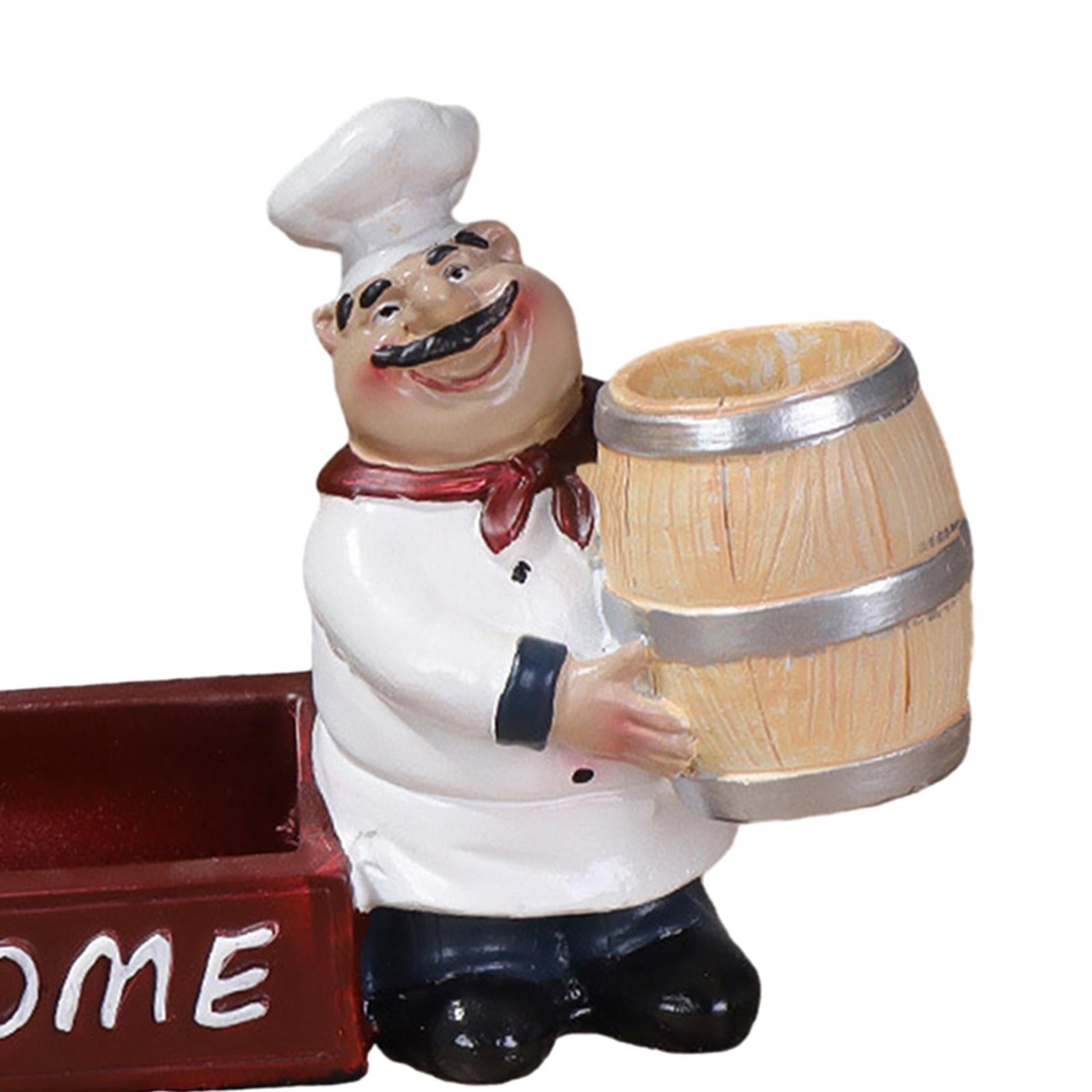 Chef Statue Craft Model Chef Sculpture for Restaurant Counter Top Shop Decor Style G