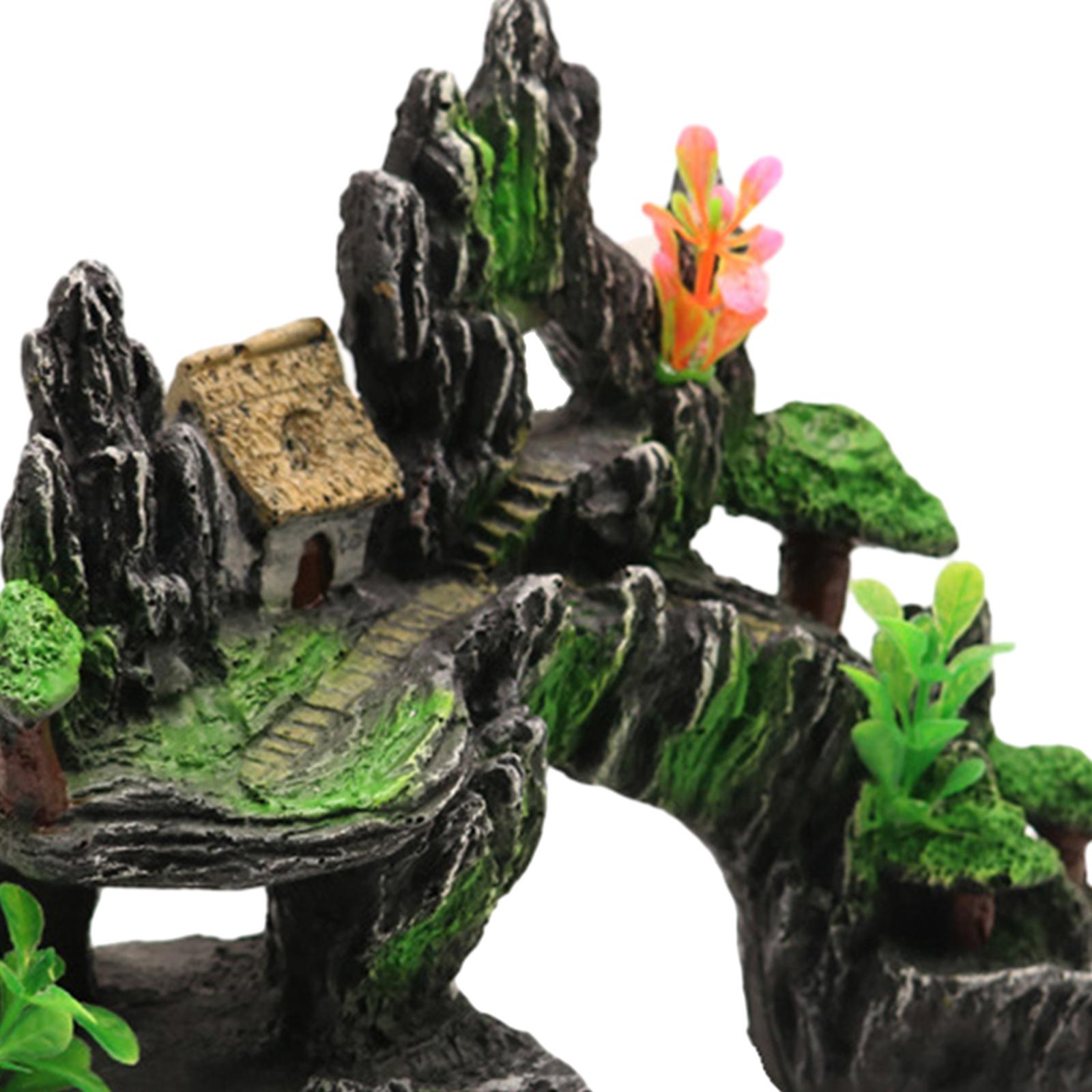 Aquarium Decoration Rockery Landscaping Resin for Porch Micro Landscape Yard