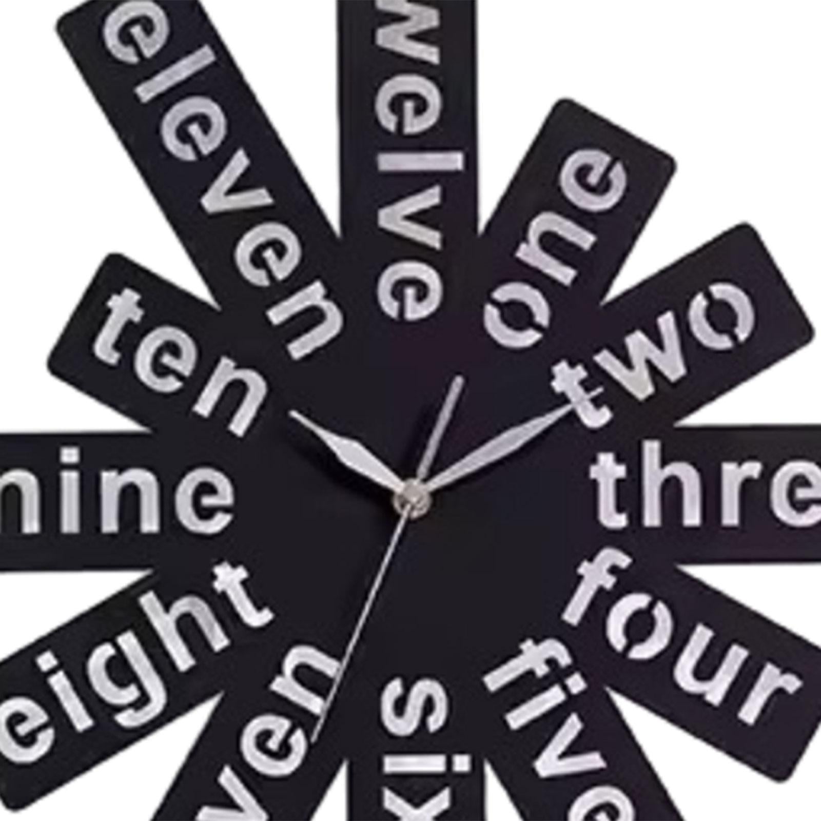 Creative Wall Clock Easy to Read Silent Wall Clock for Farmhouse Home Office