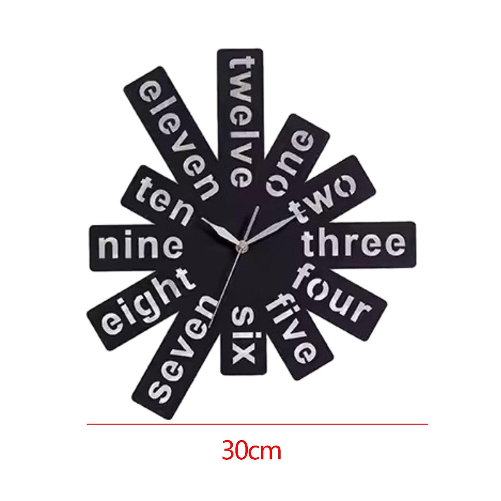 Creative Wall Clock Easy to Read Silent Wall Clock for Farmhouse Home Office