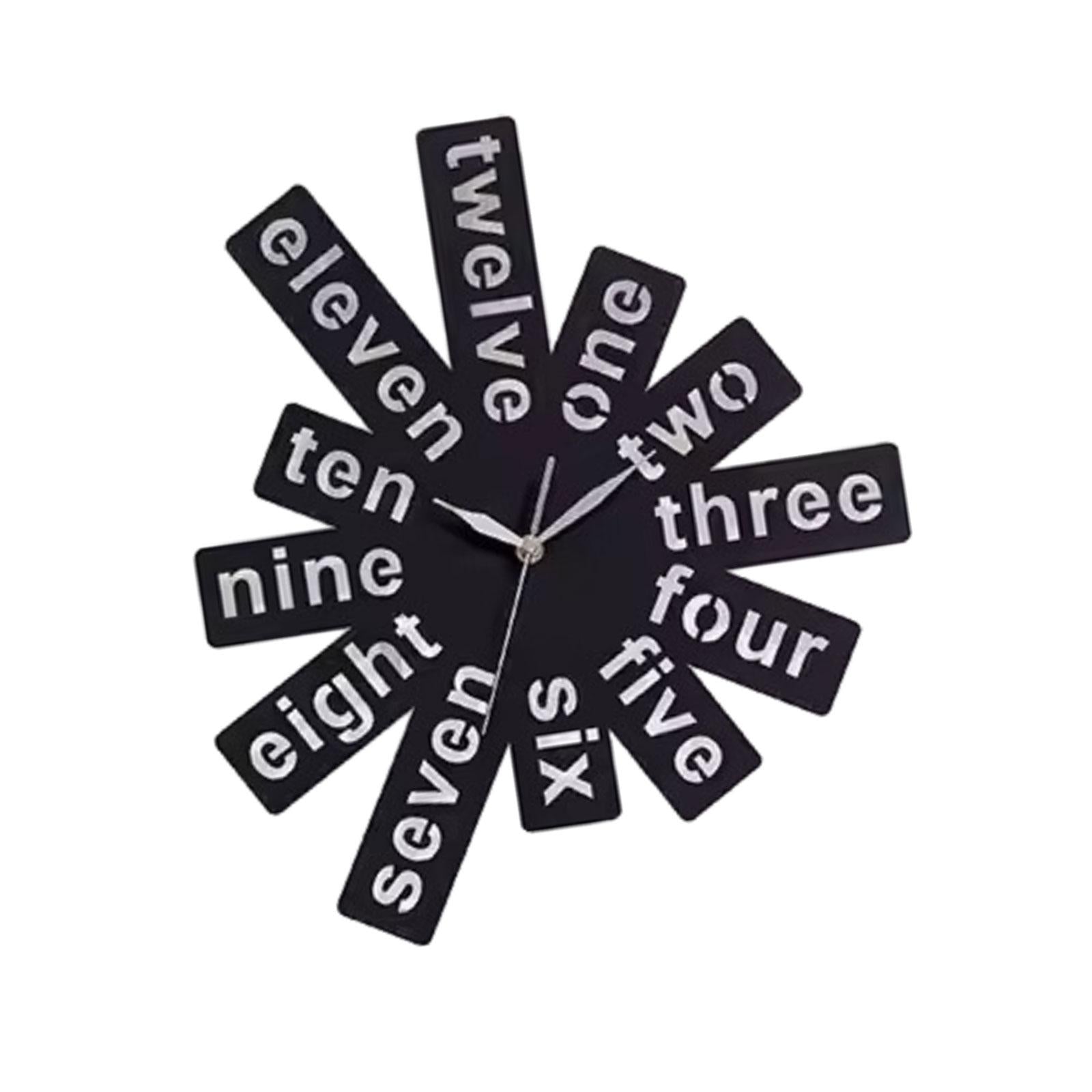 Creative Wall Clock Easy to Read Silent Wall Clock for Farmhouse Home Office