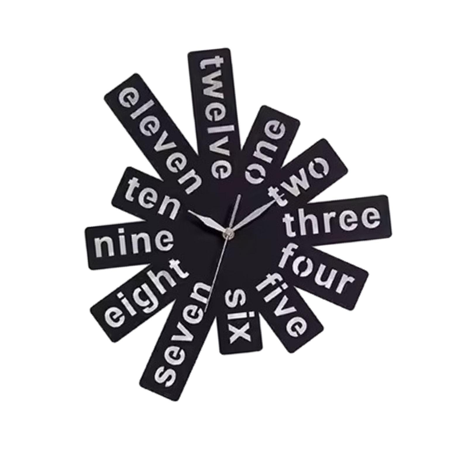 Creative Wall Clock Easy to Read Silent Wall Clock for Farmhouse Home Office